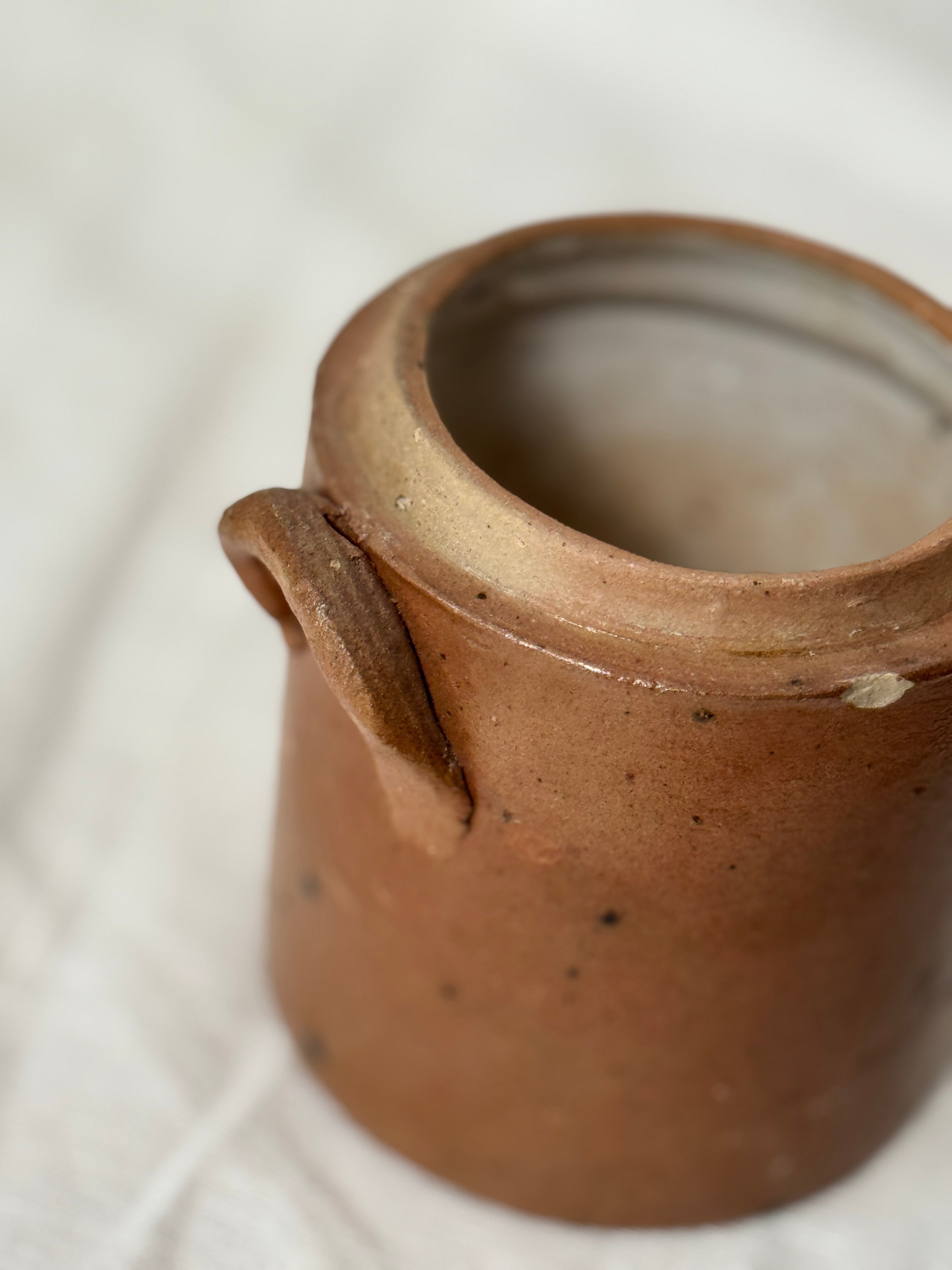 Antique French Confit Pot with Ear Handles