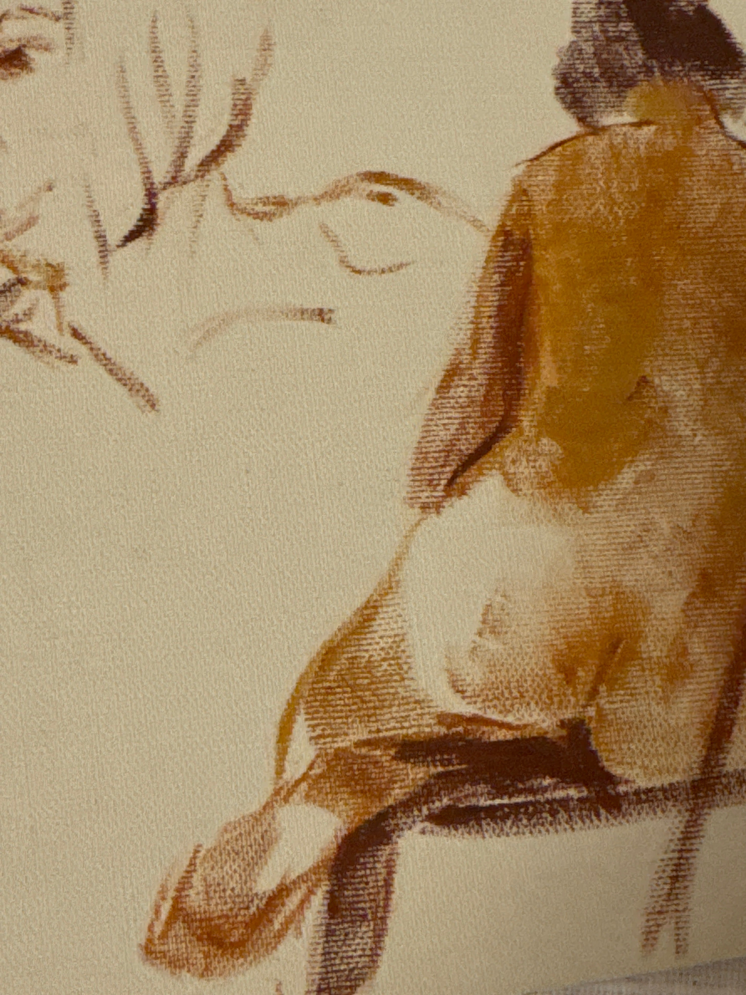 Mid-Century Seated Nude Study