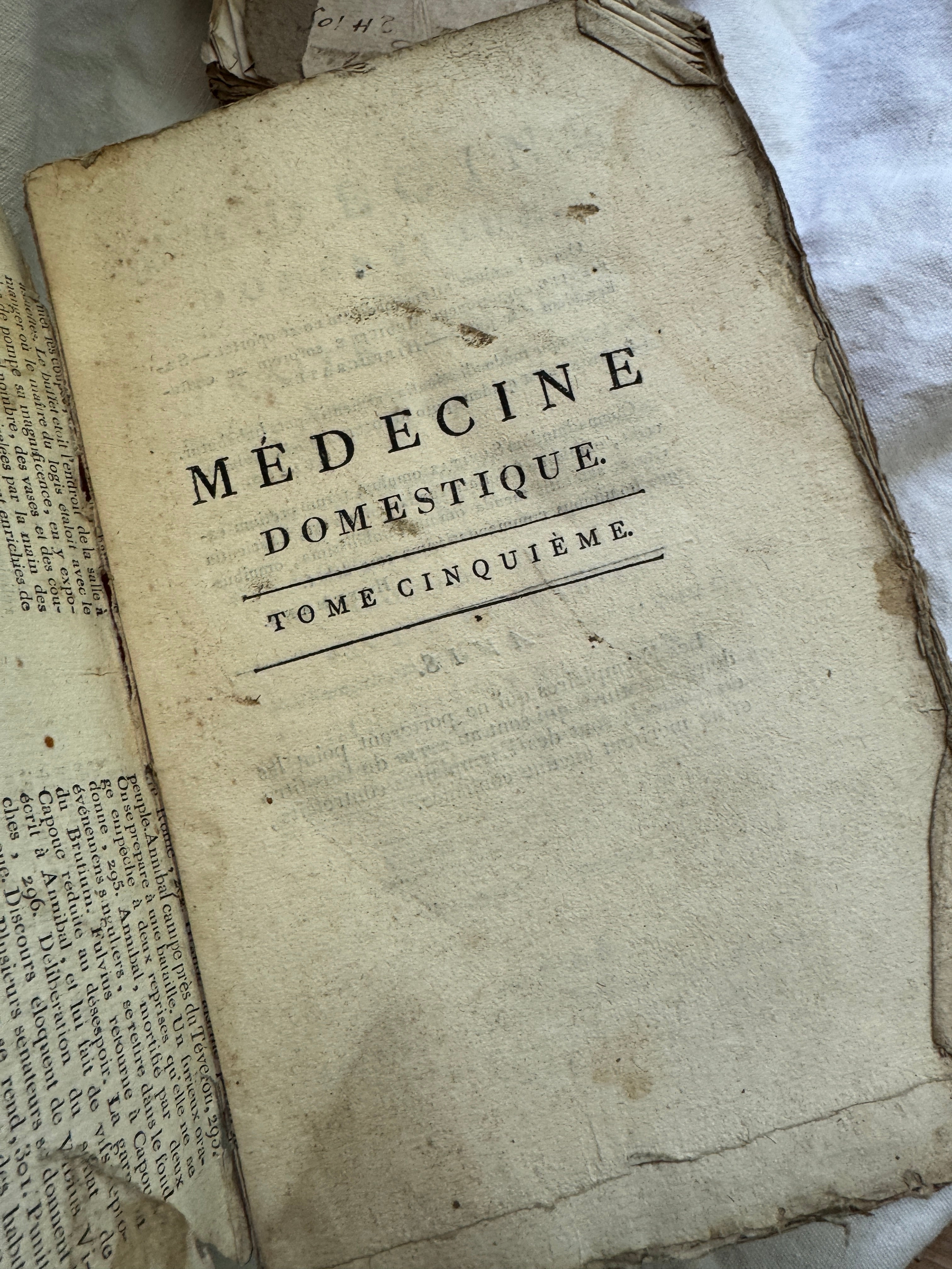 Antique French Medical Books, Médecine Domestique, 1802 (Set of Three)