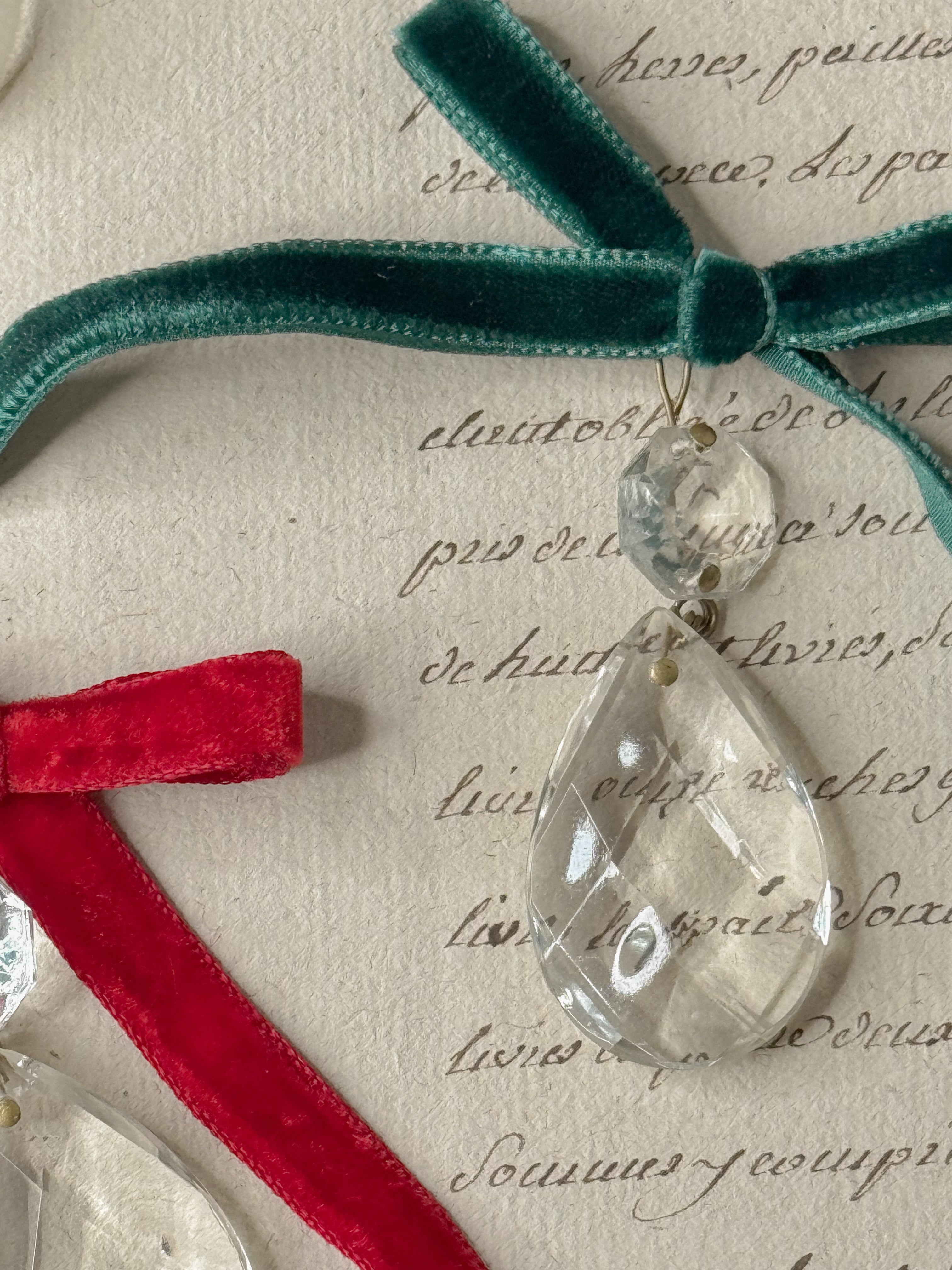 Antique French Crystal Ornament — Medium