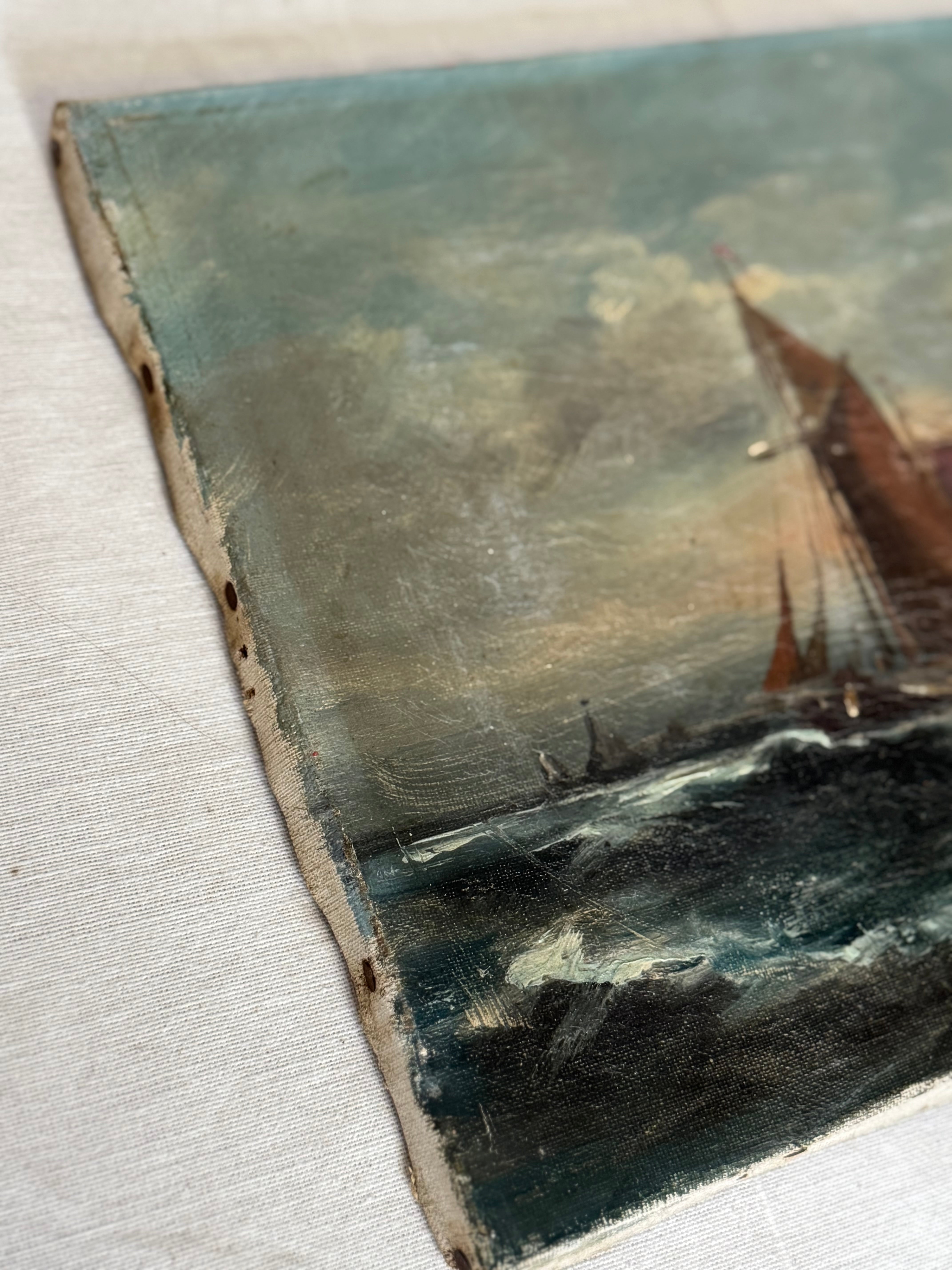 Mer du soir, oil on canvas