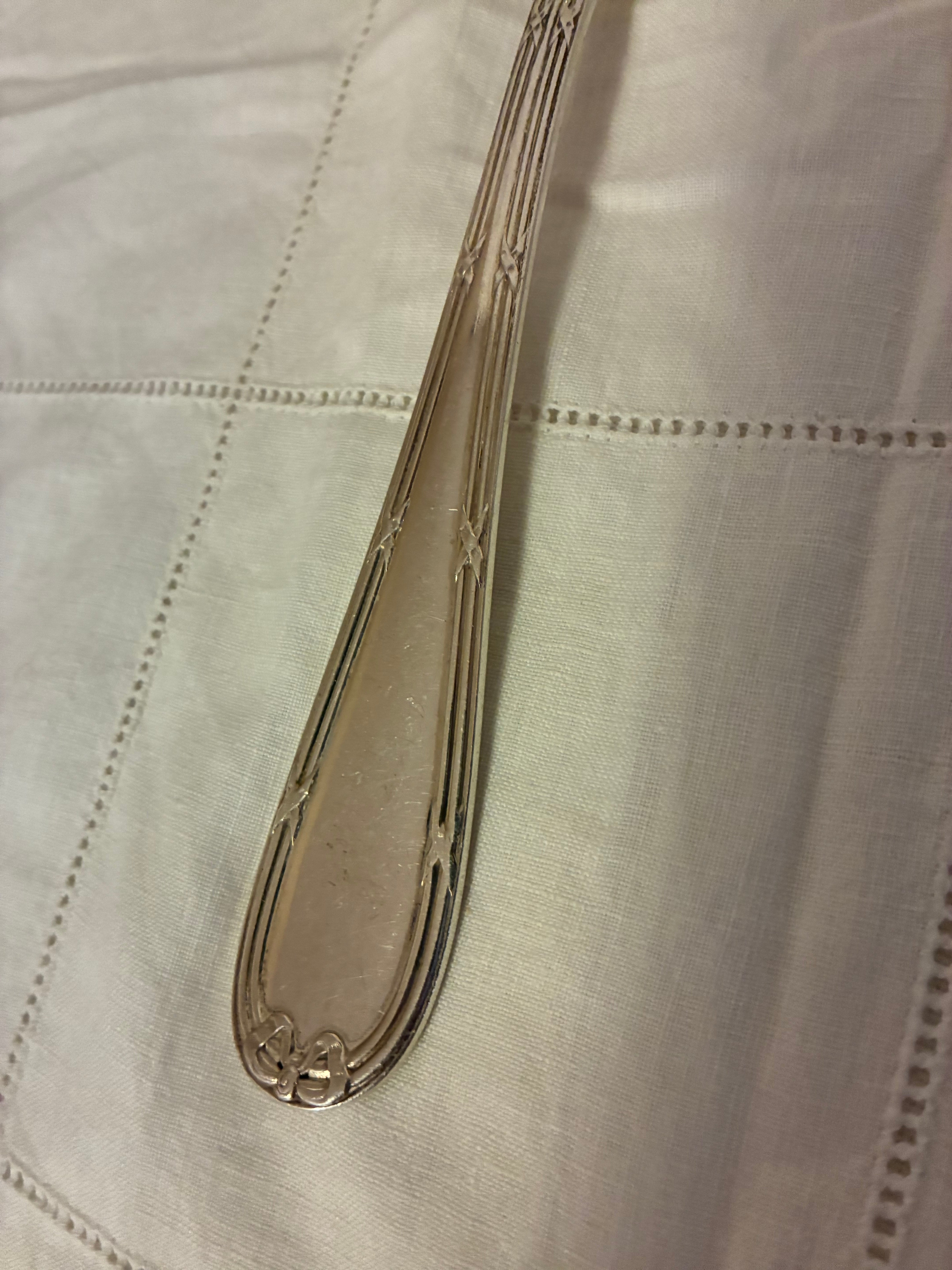 Louis XVI-Style French Silverplate Serving Set — Ribbon Pattern