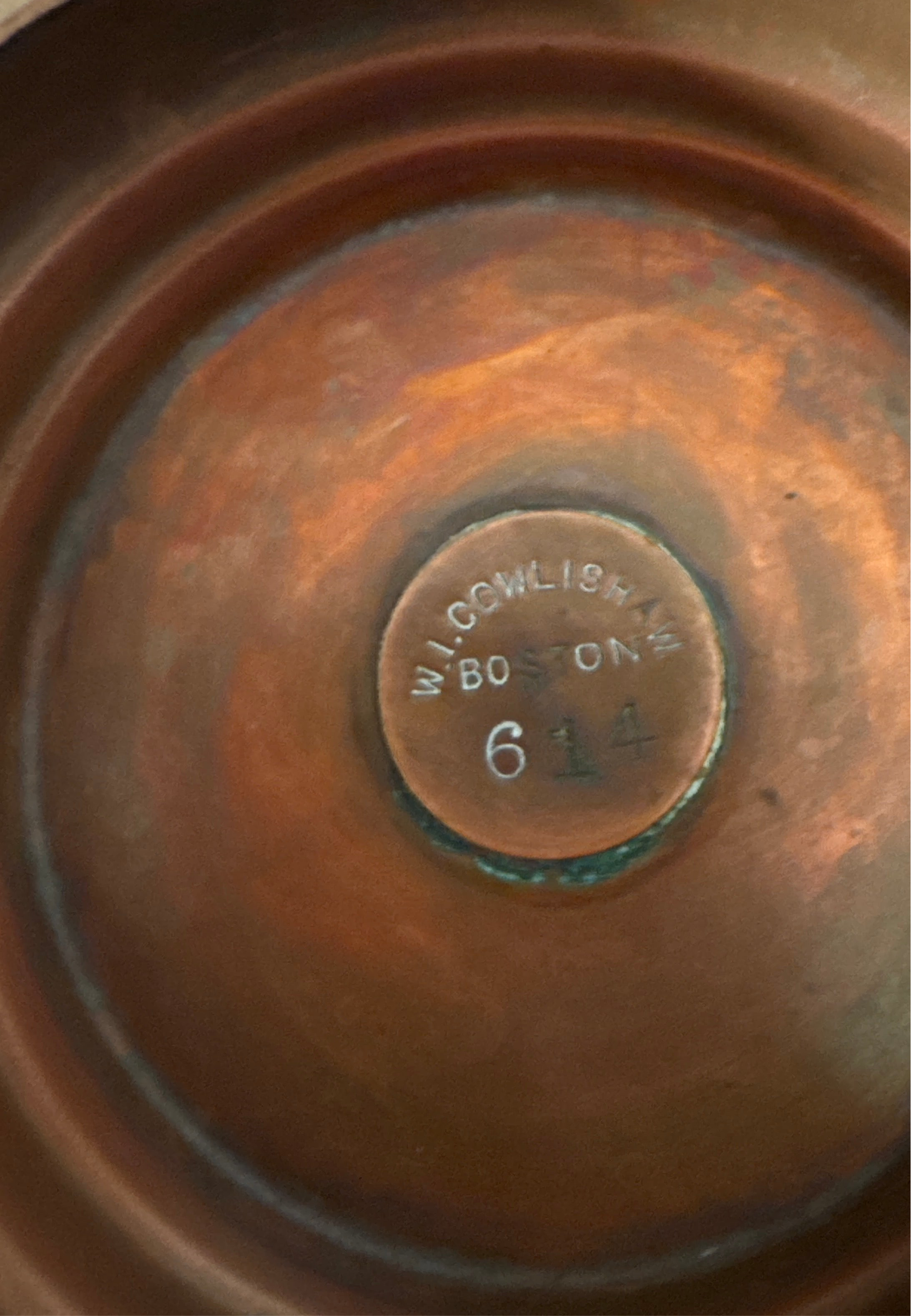 Trench Art–Inspired Pewter and Copper Vase – Early 20th Century