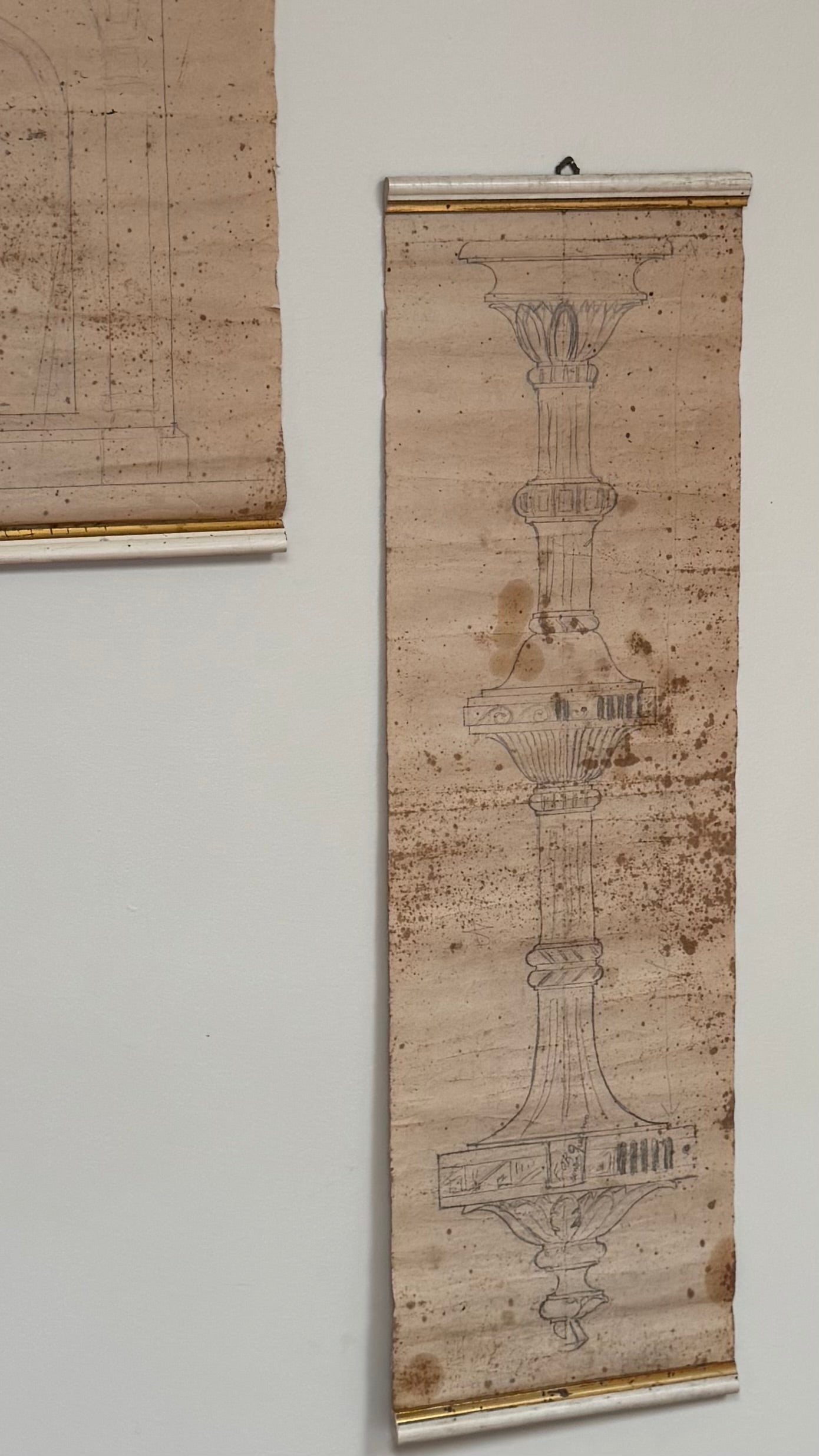 19th Century Italian Atelier Scroll Drawing