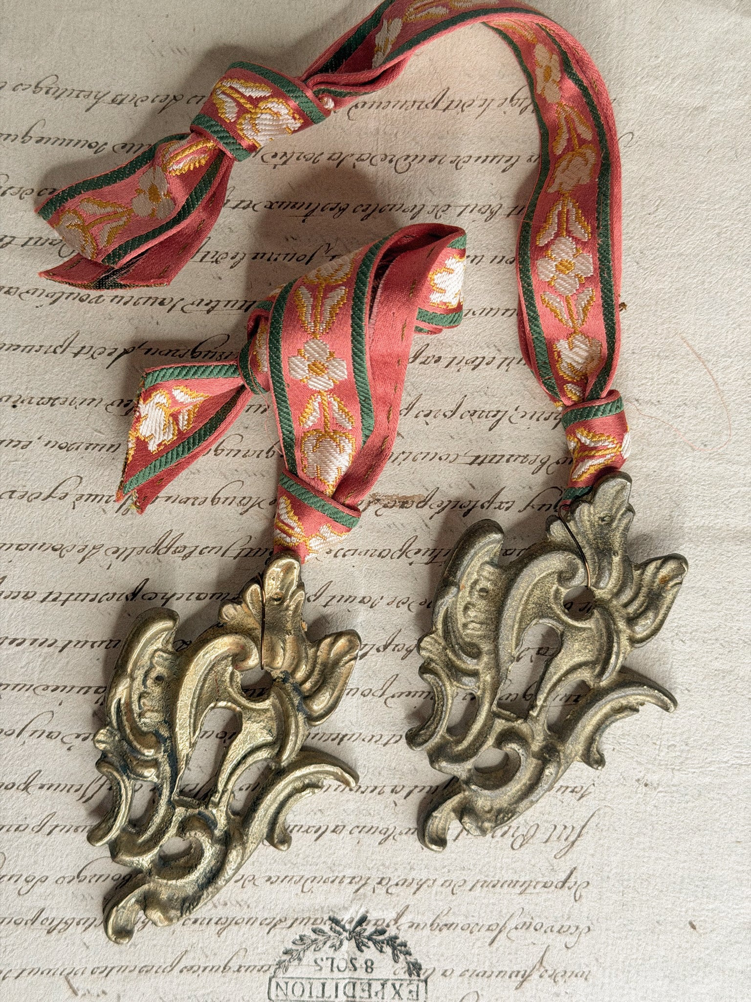 Pièce de Noël - ruban jacquard brodé