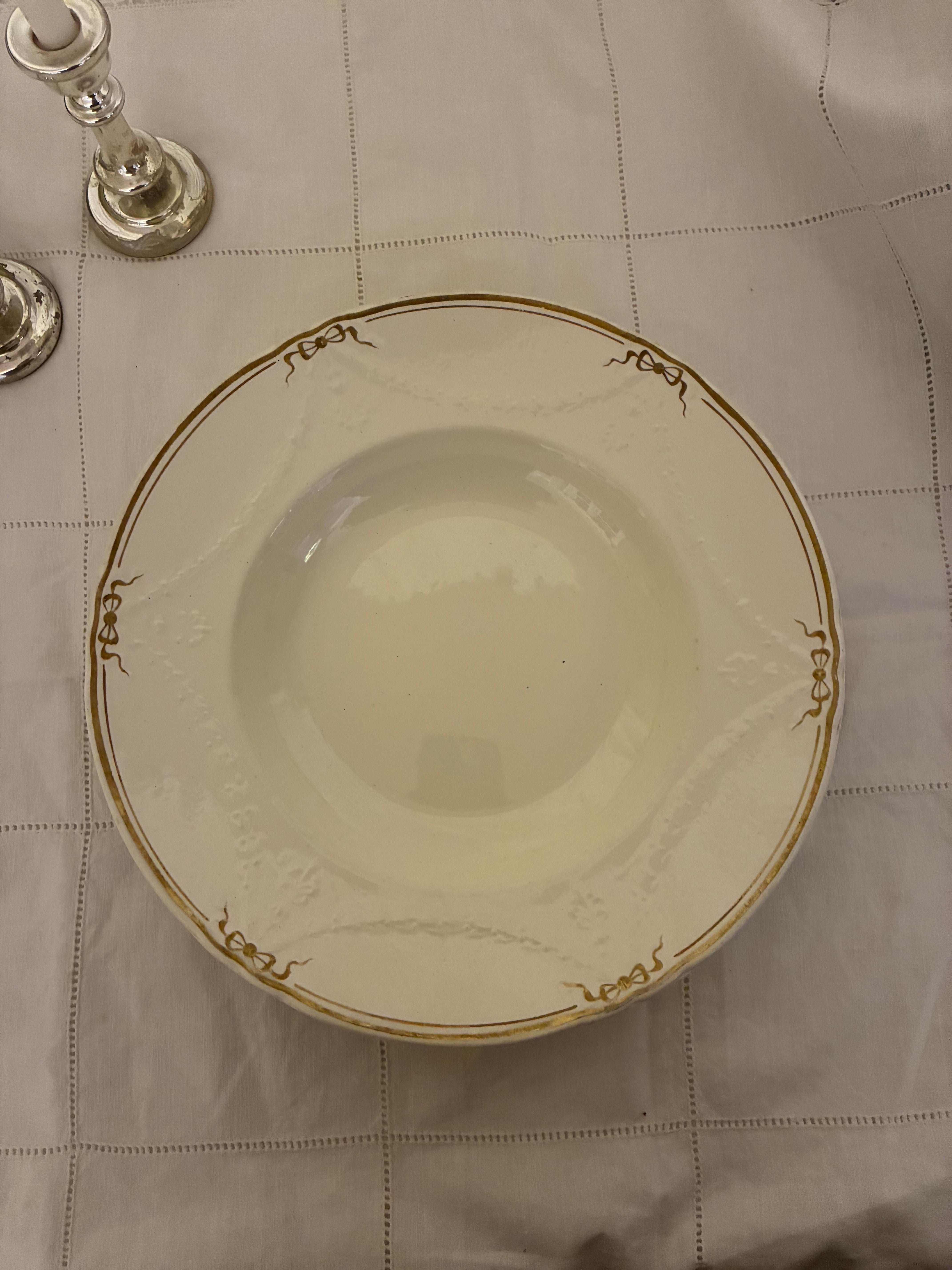 Antique gilt bow bowl