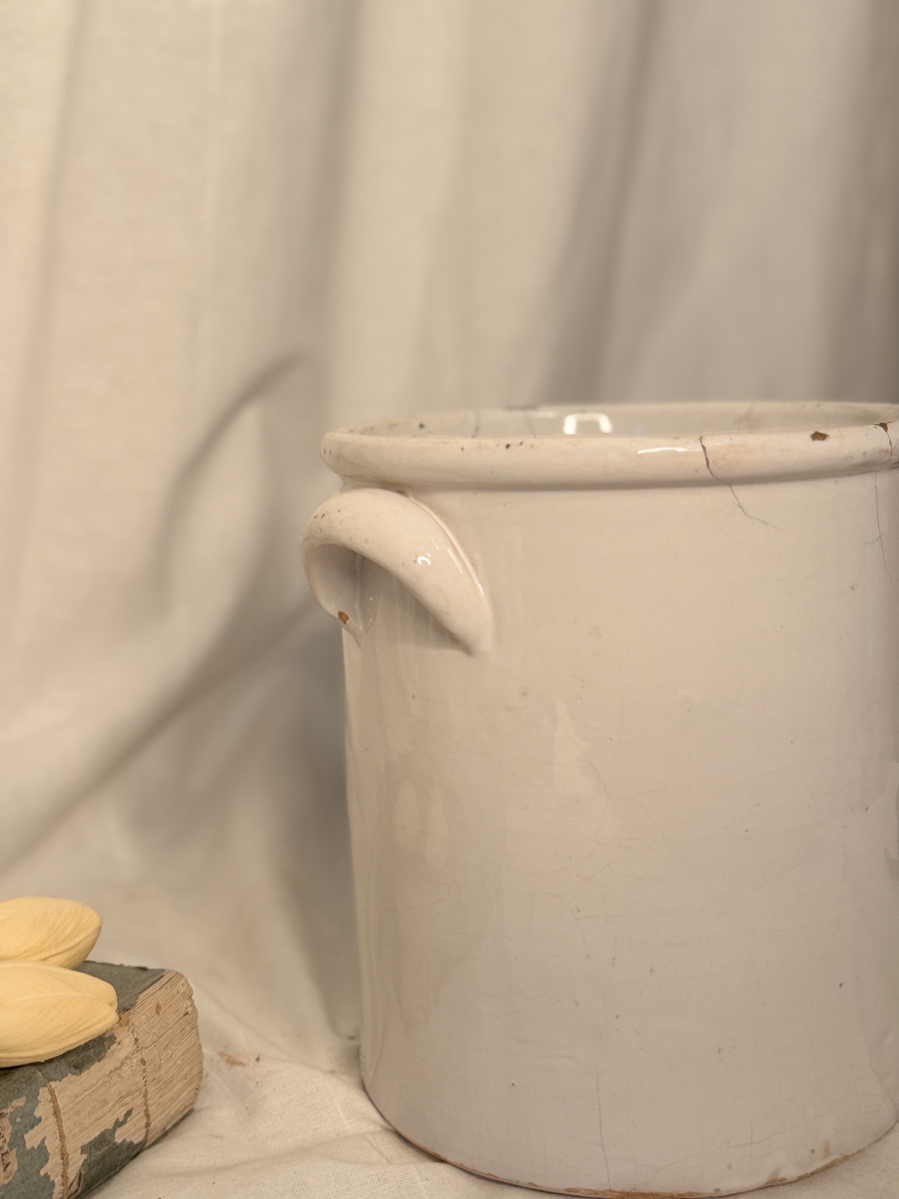 Antique European Earthenware Confit or Storage Crock, Southern France or Italy, 19th Century