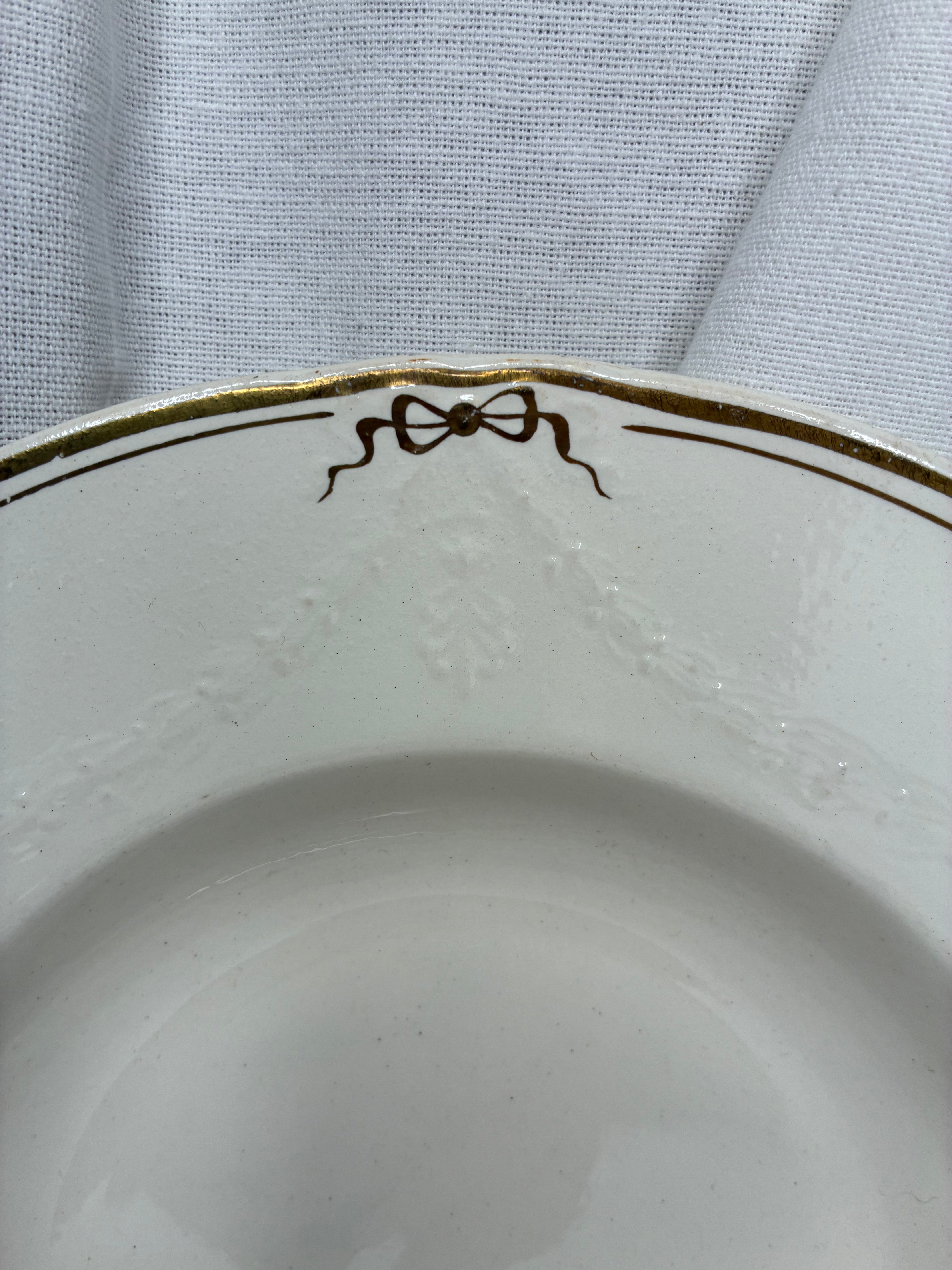 Antique gilt bow bowl