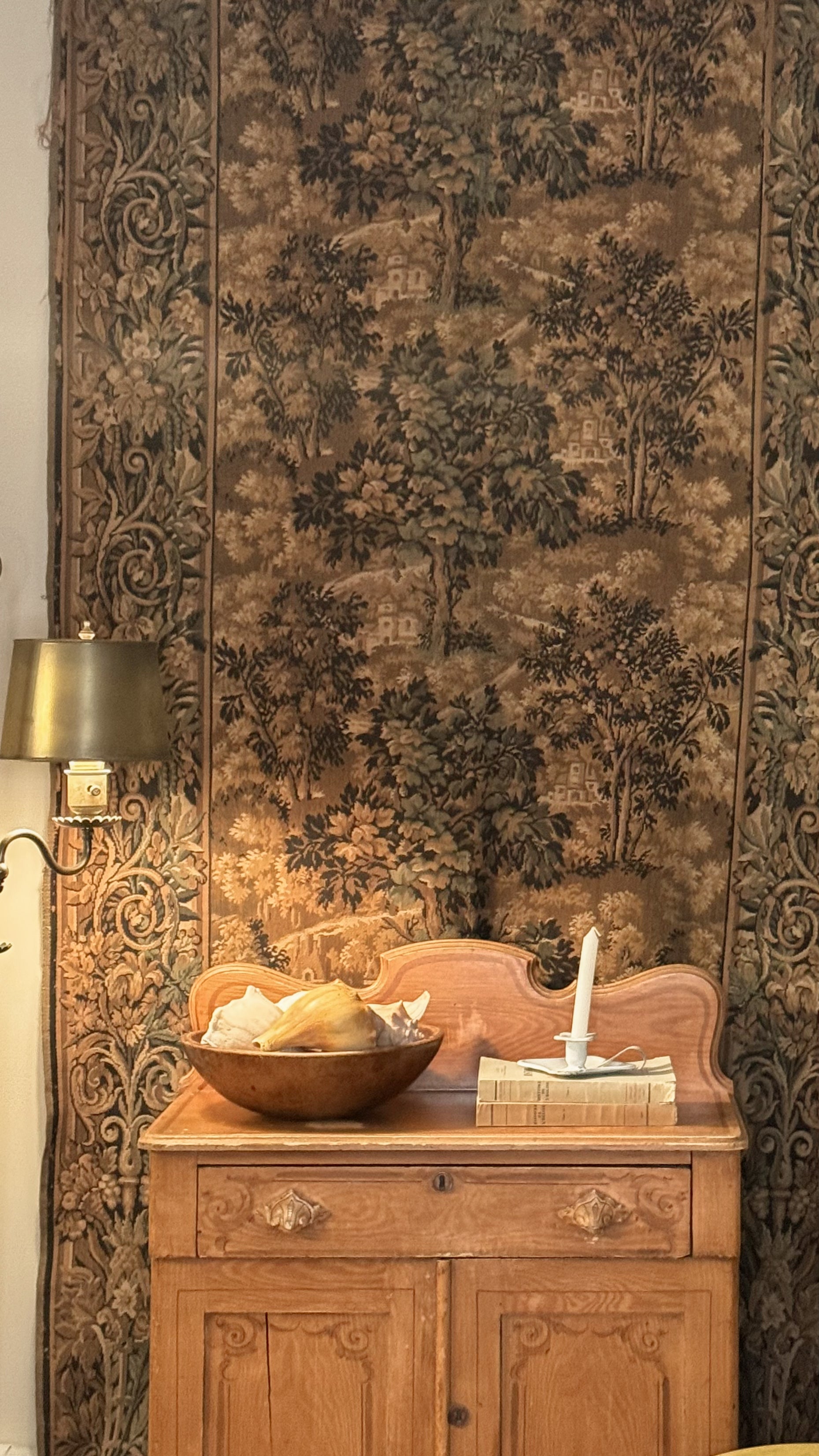 French Jacquard Verdure Tapestry