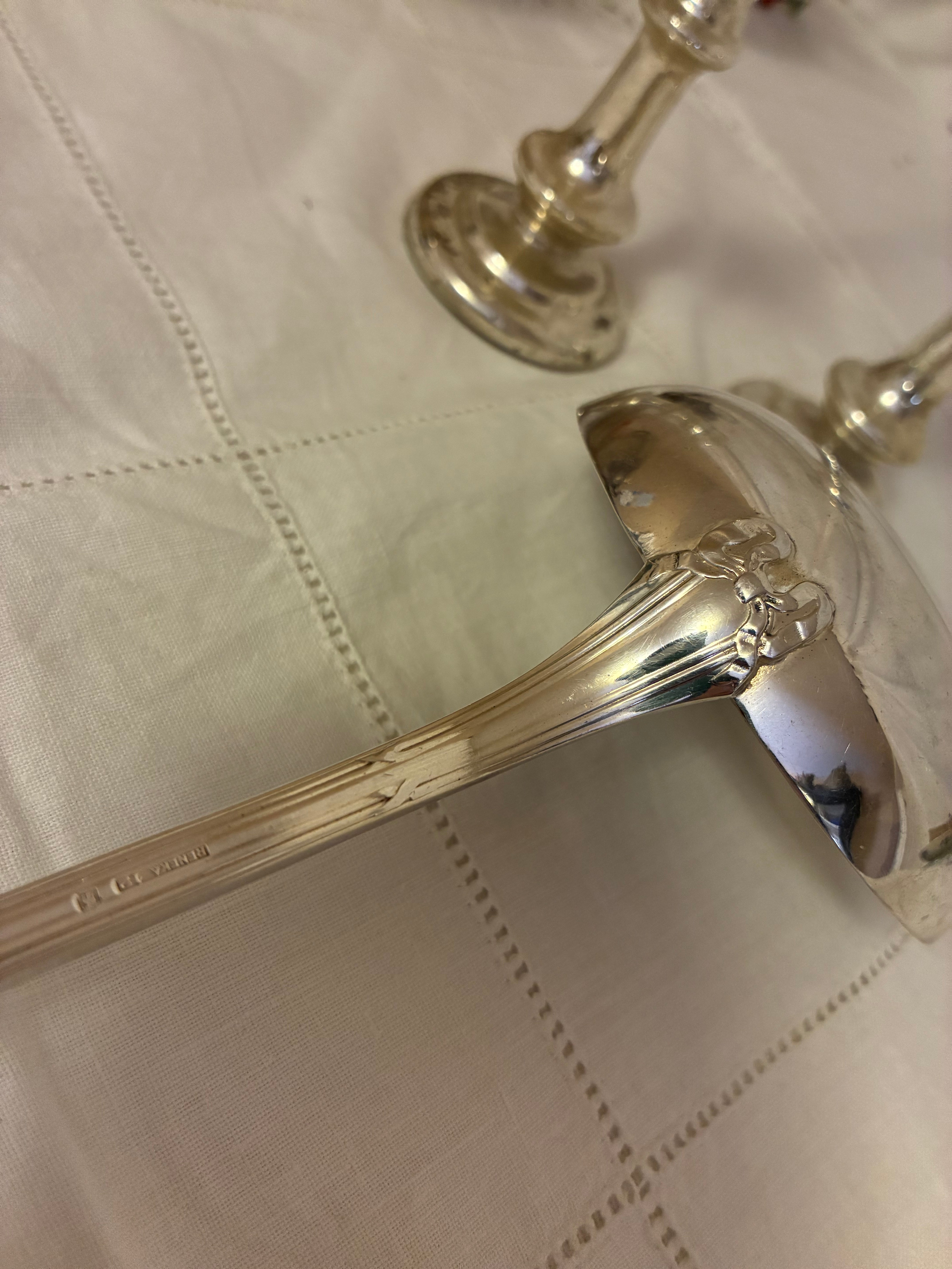 Louis XVI-Style French Silverplate Serving Set — Ribbon Pattern