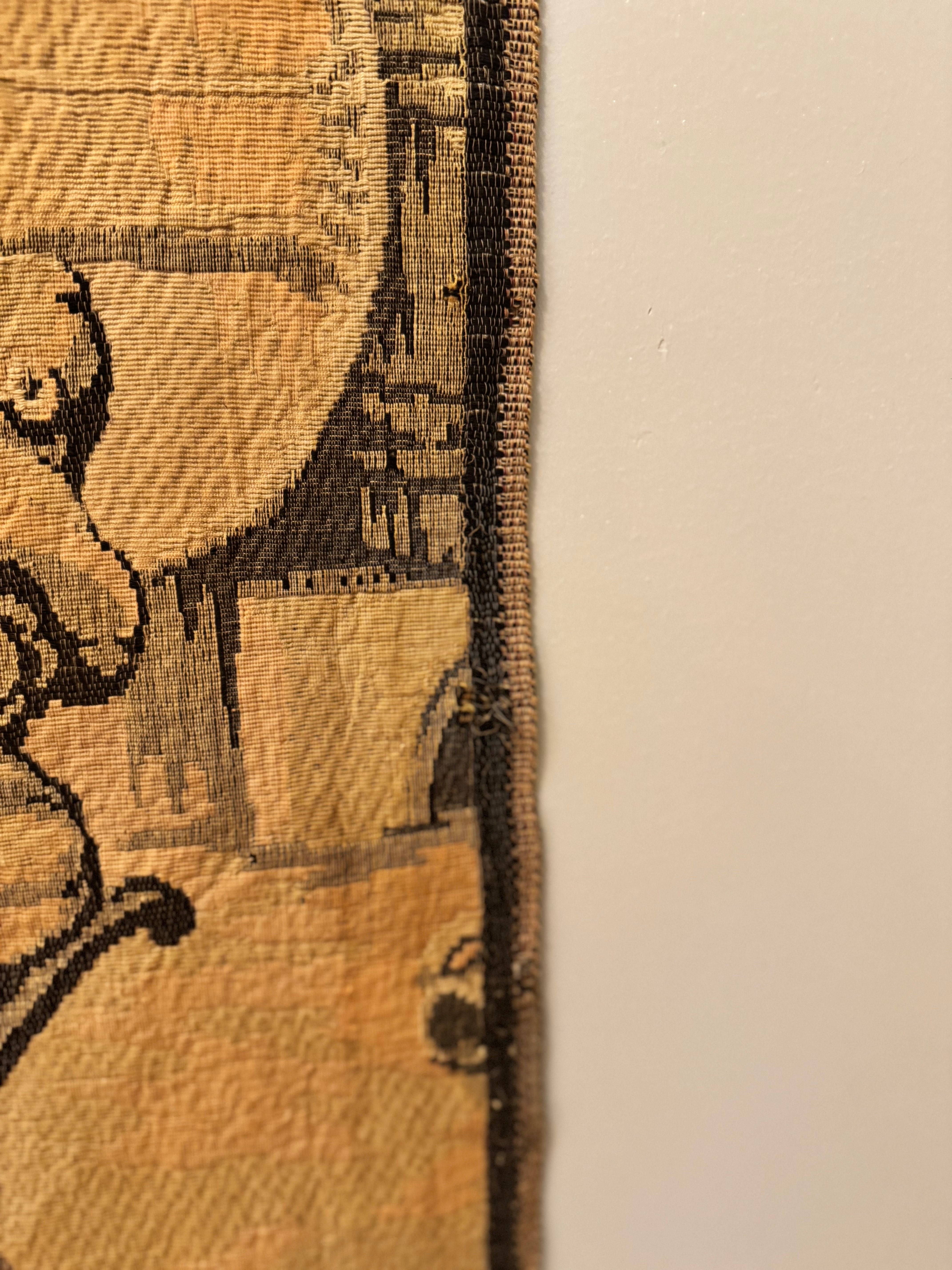 Vintage jacquard tapestry