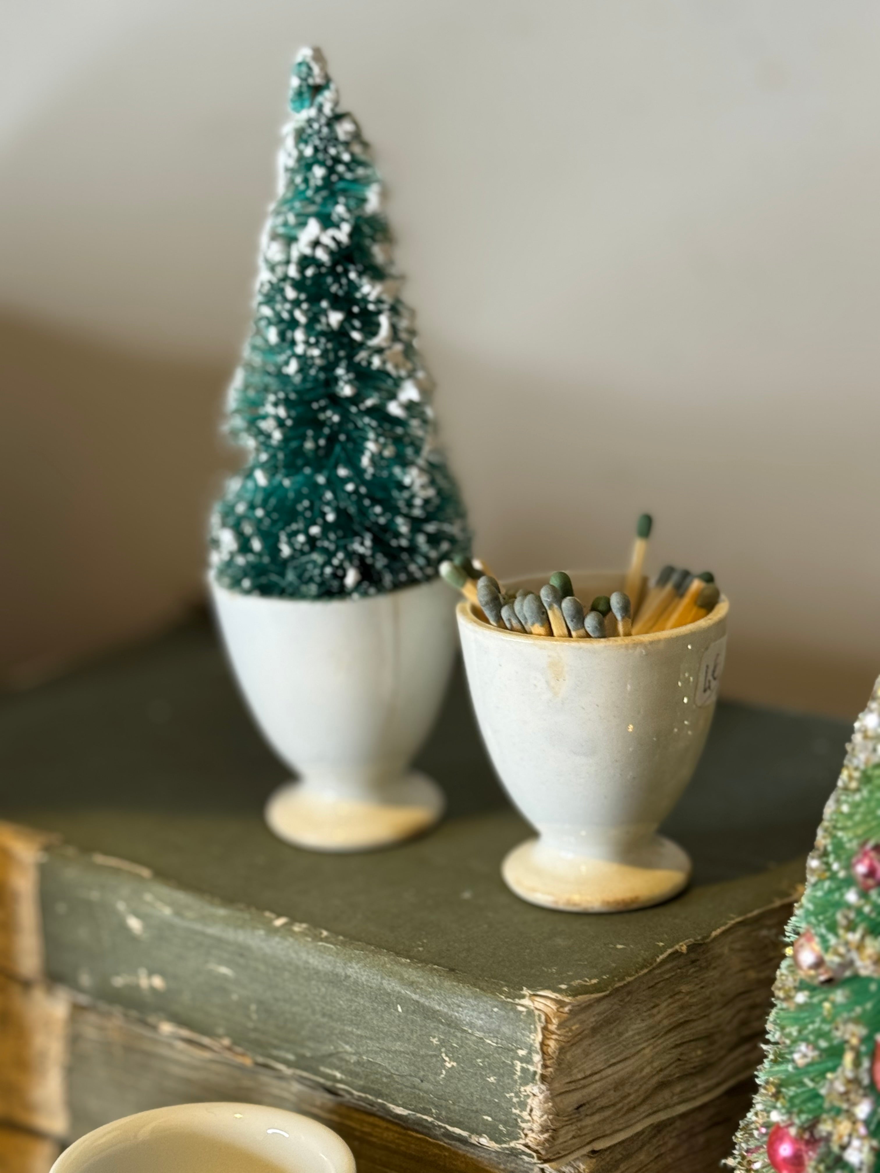 Antique French Ironstone Egg Cup Set