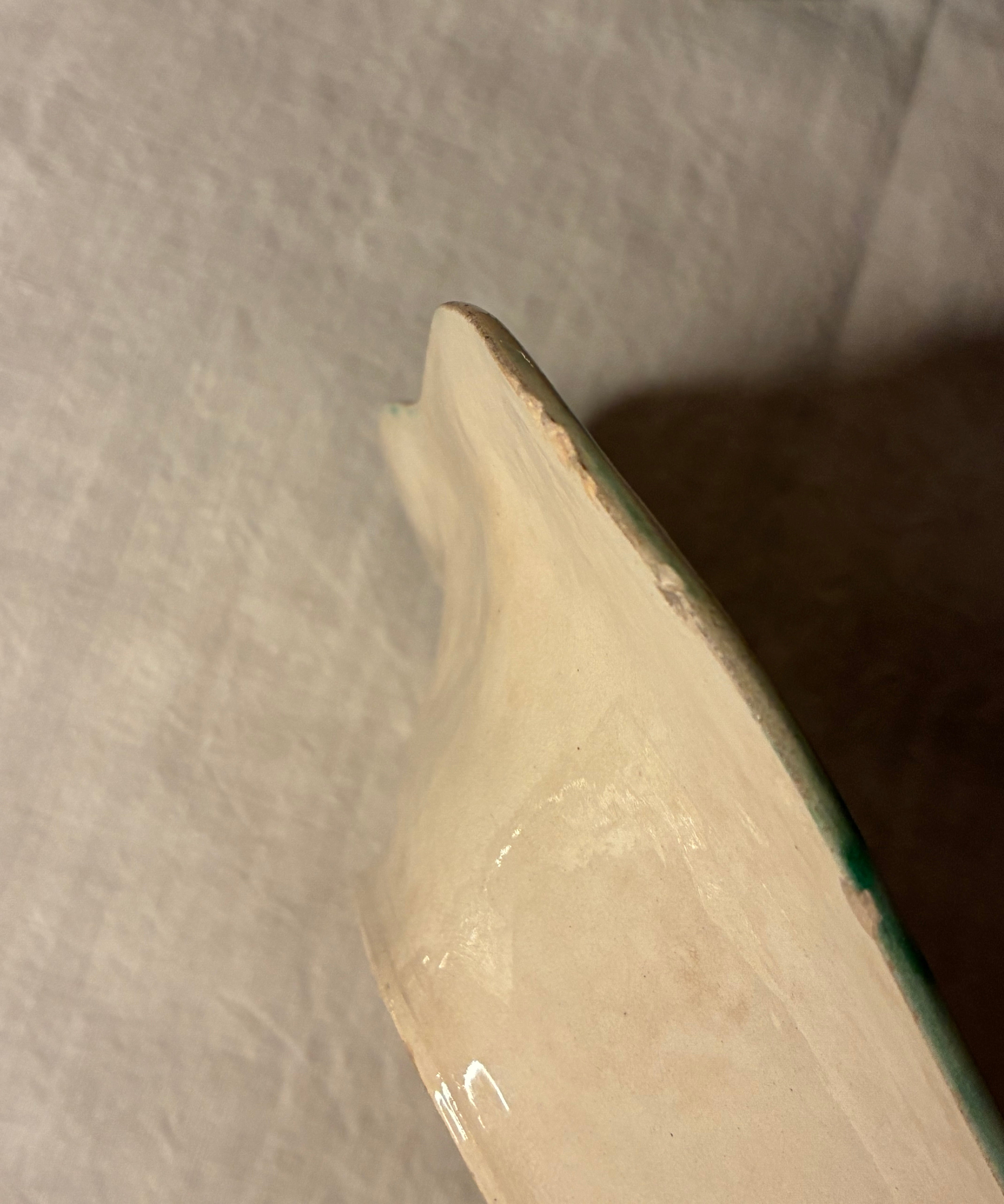 Antique French Majolica Asparagus Dish