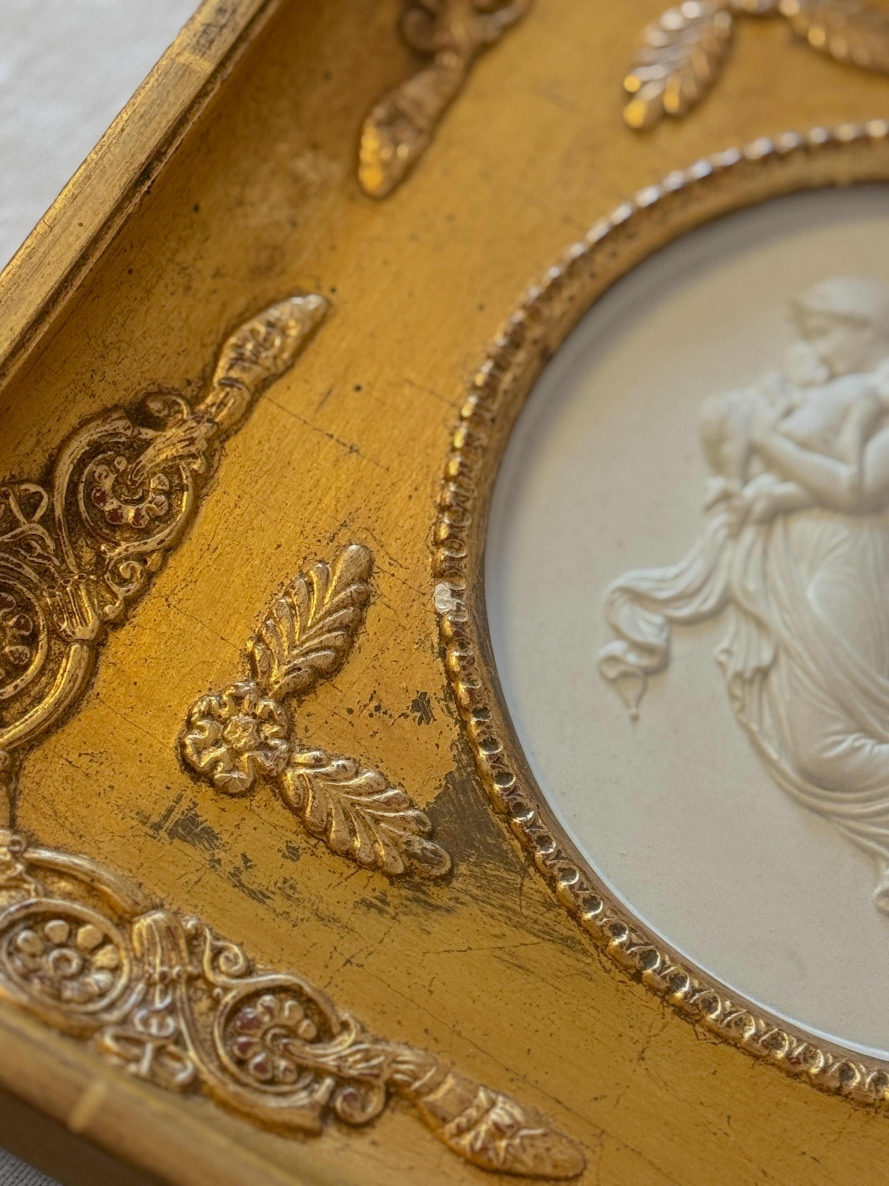 Bas Relief in Antique Gilt Frame