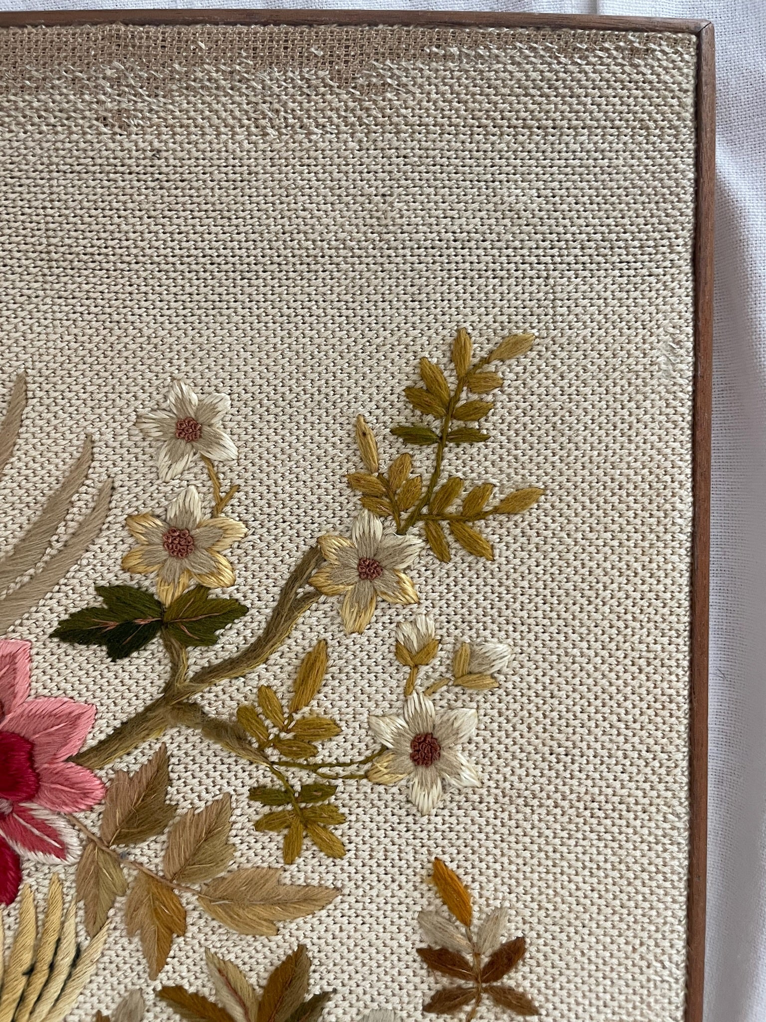 Antique Embroidered Firescreen Panel