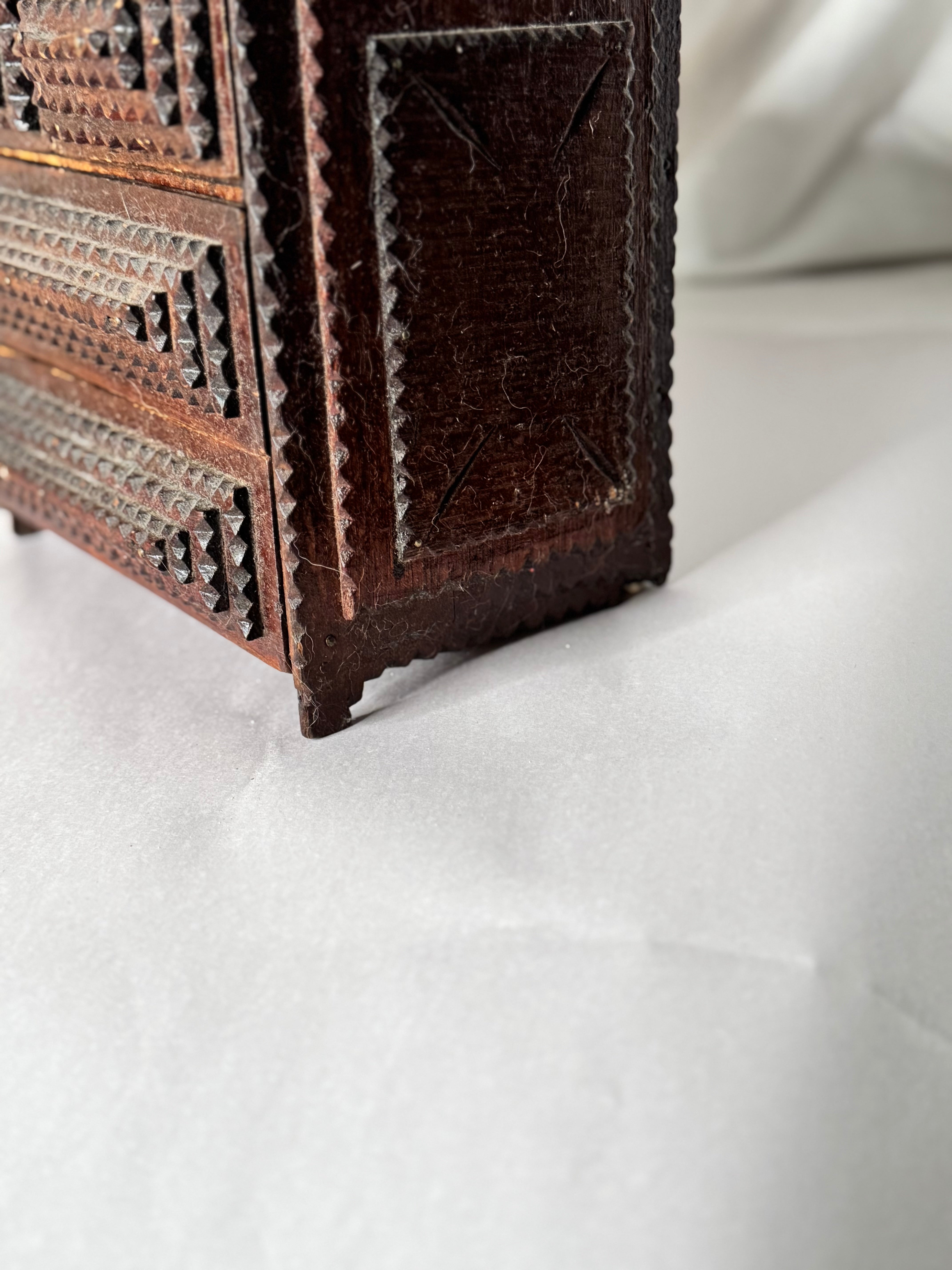 Early Miniature tramp art chest