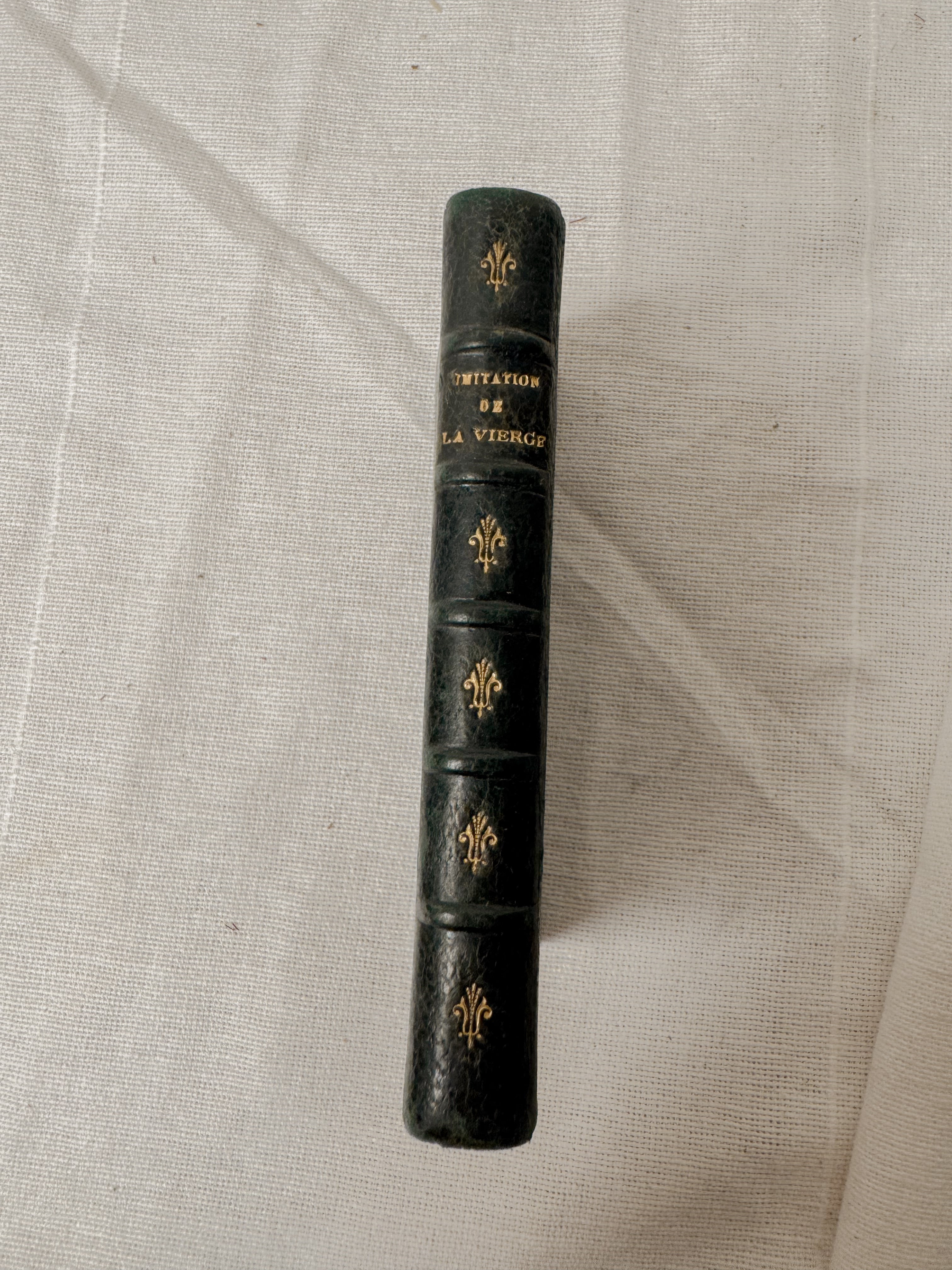 1888 Leather-Bound Devotional (Imitation de la Très Sainte Vierge)