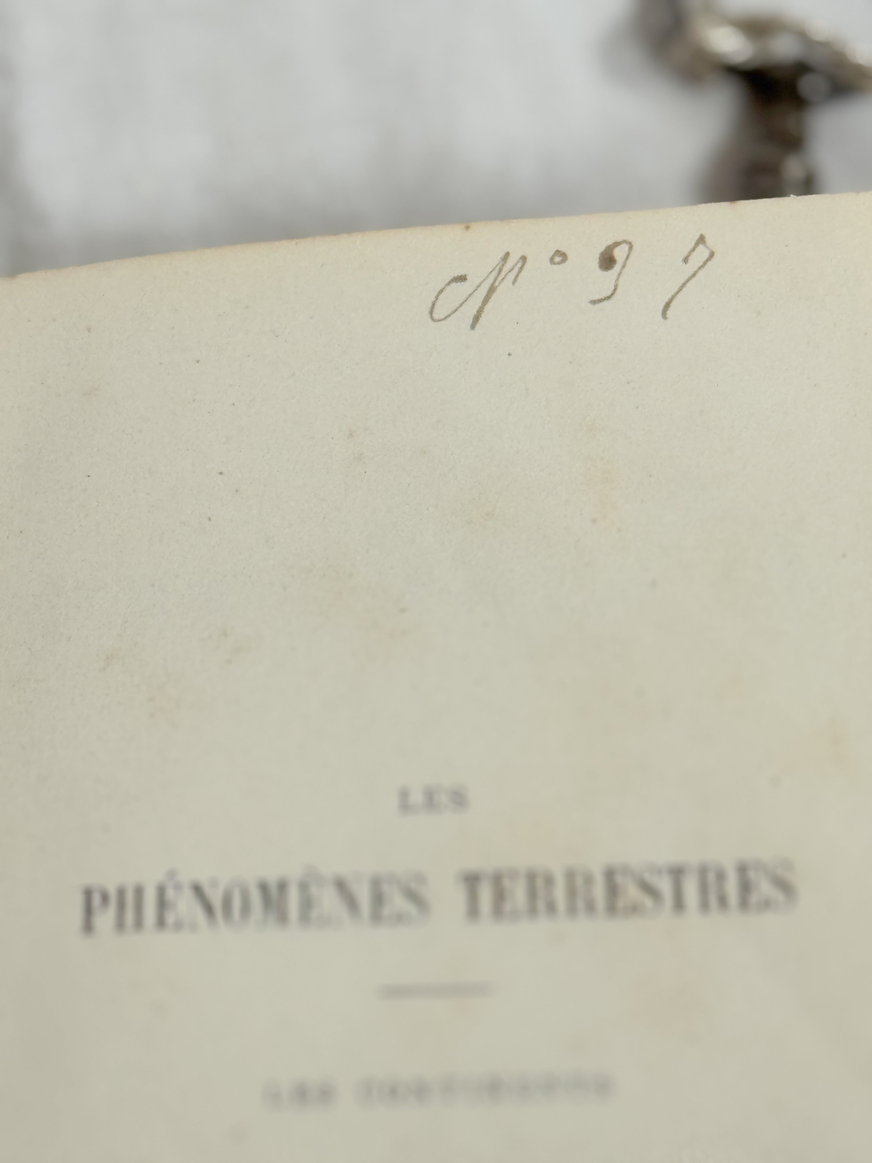 Les Phénomènes Terrestres, Paris 1870
