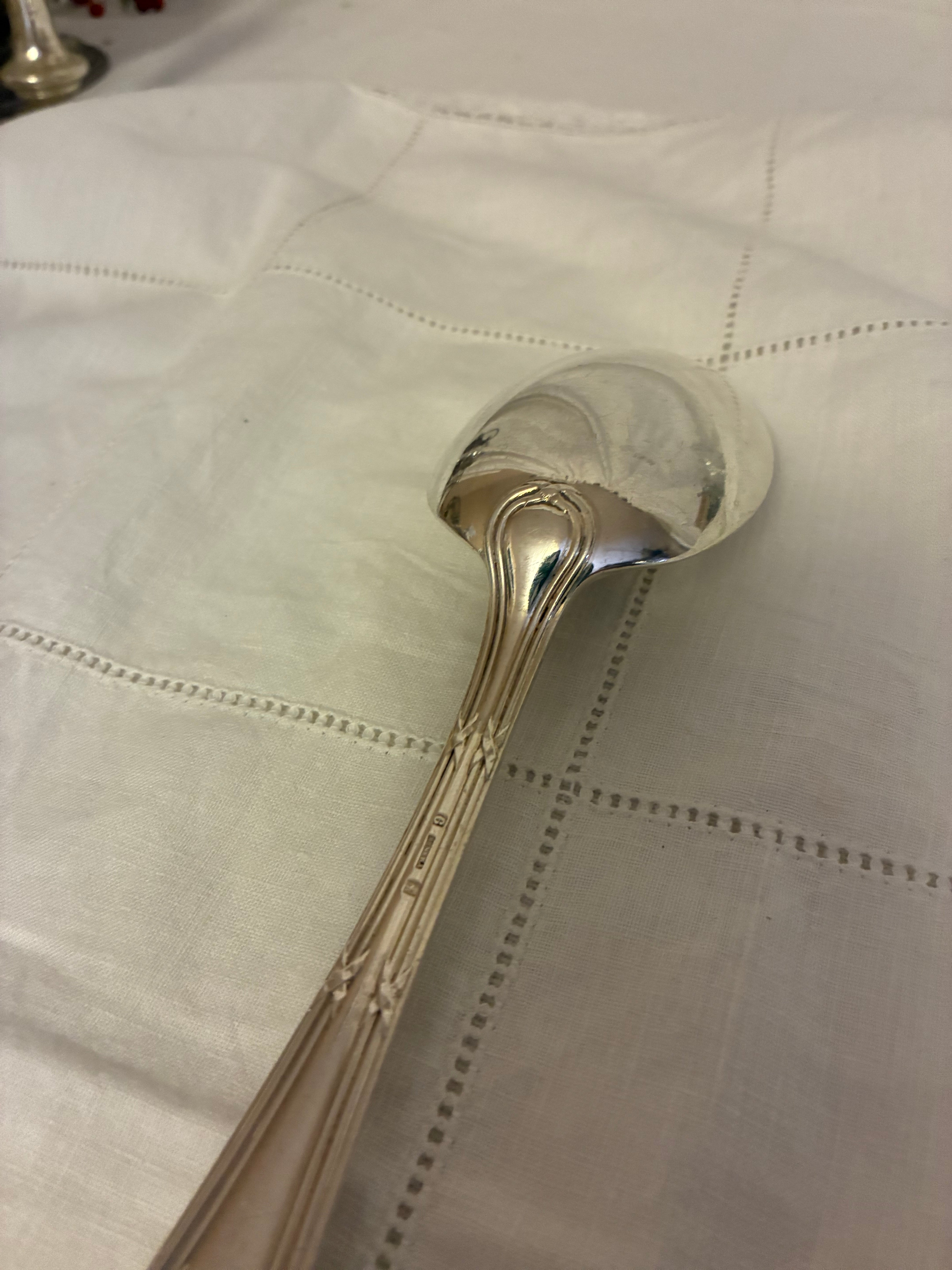 Louis XVI-Style French Silverplate Serving Set — Ribbon Pattern