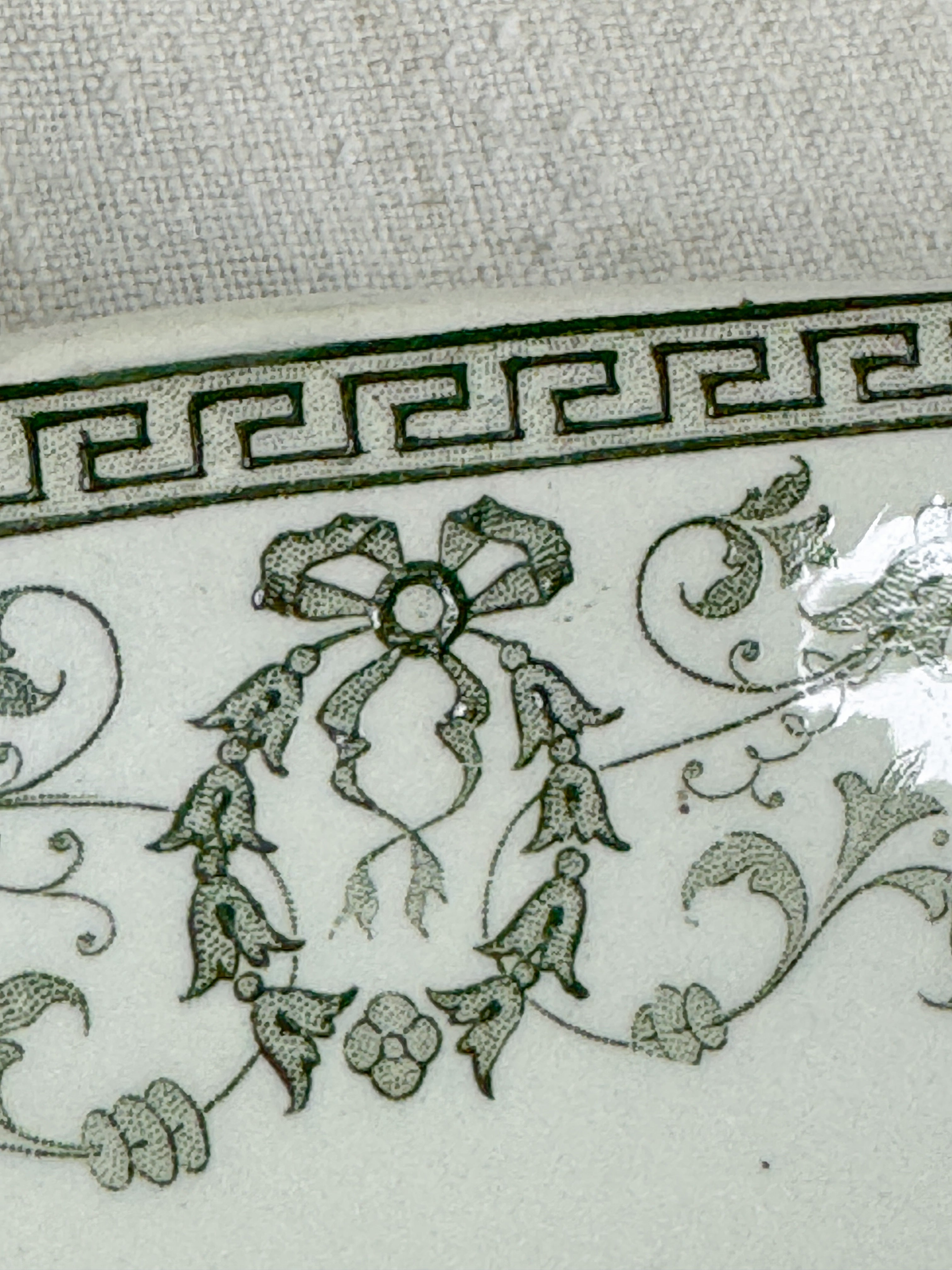 French Transferware Ravier, Rivoli Pattern, Saint-Amand & Hamage
