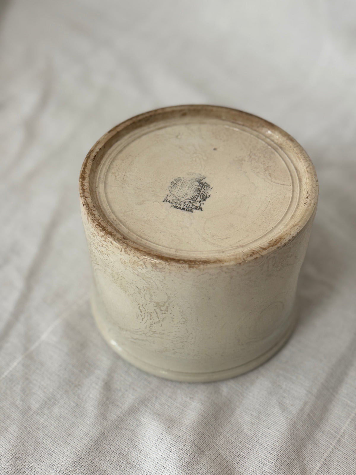Antique French Ironstone Pot, Badonviller
