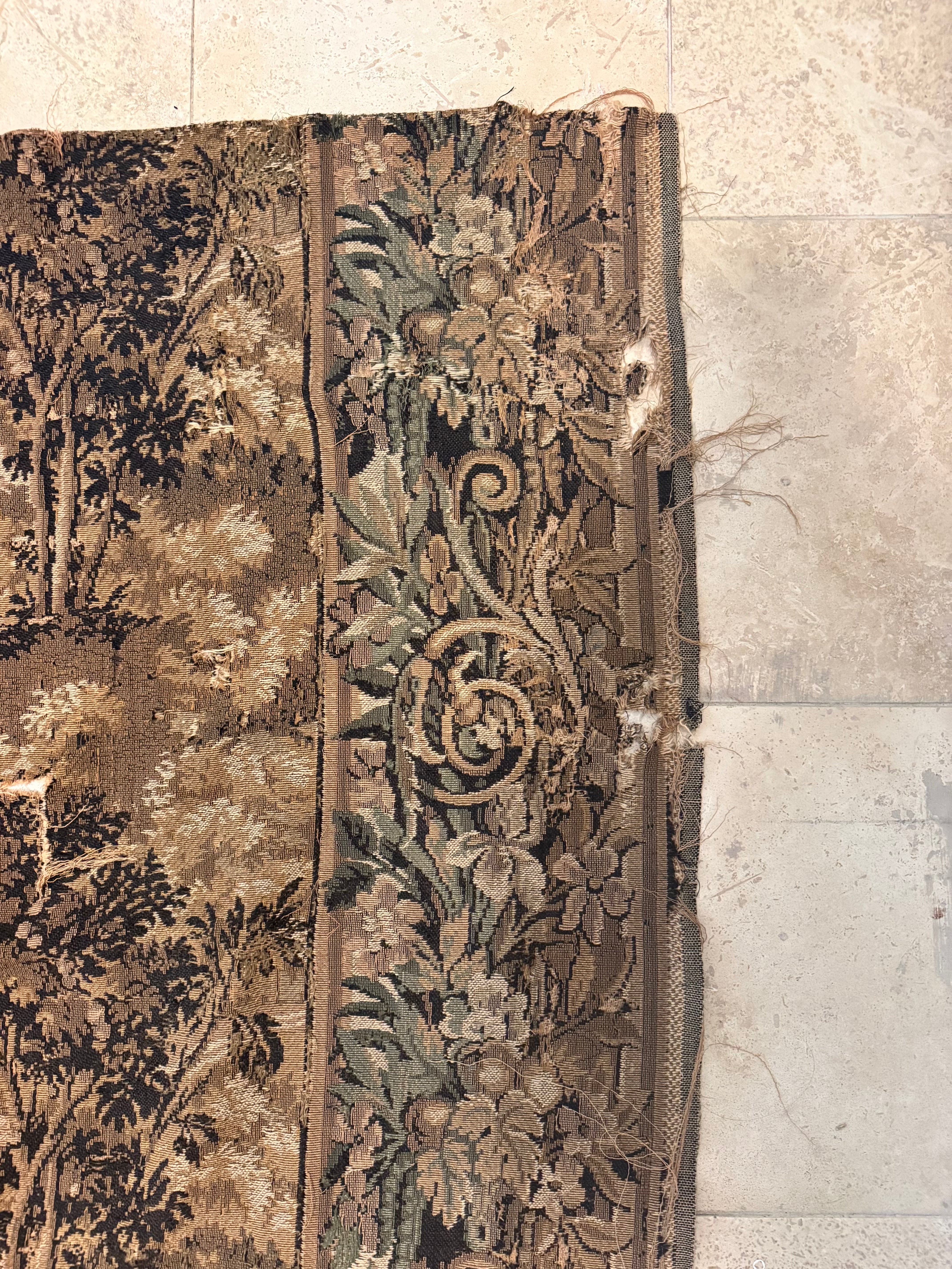 French Jacquard Verdure Tapestry