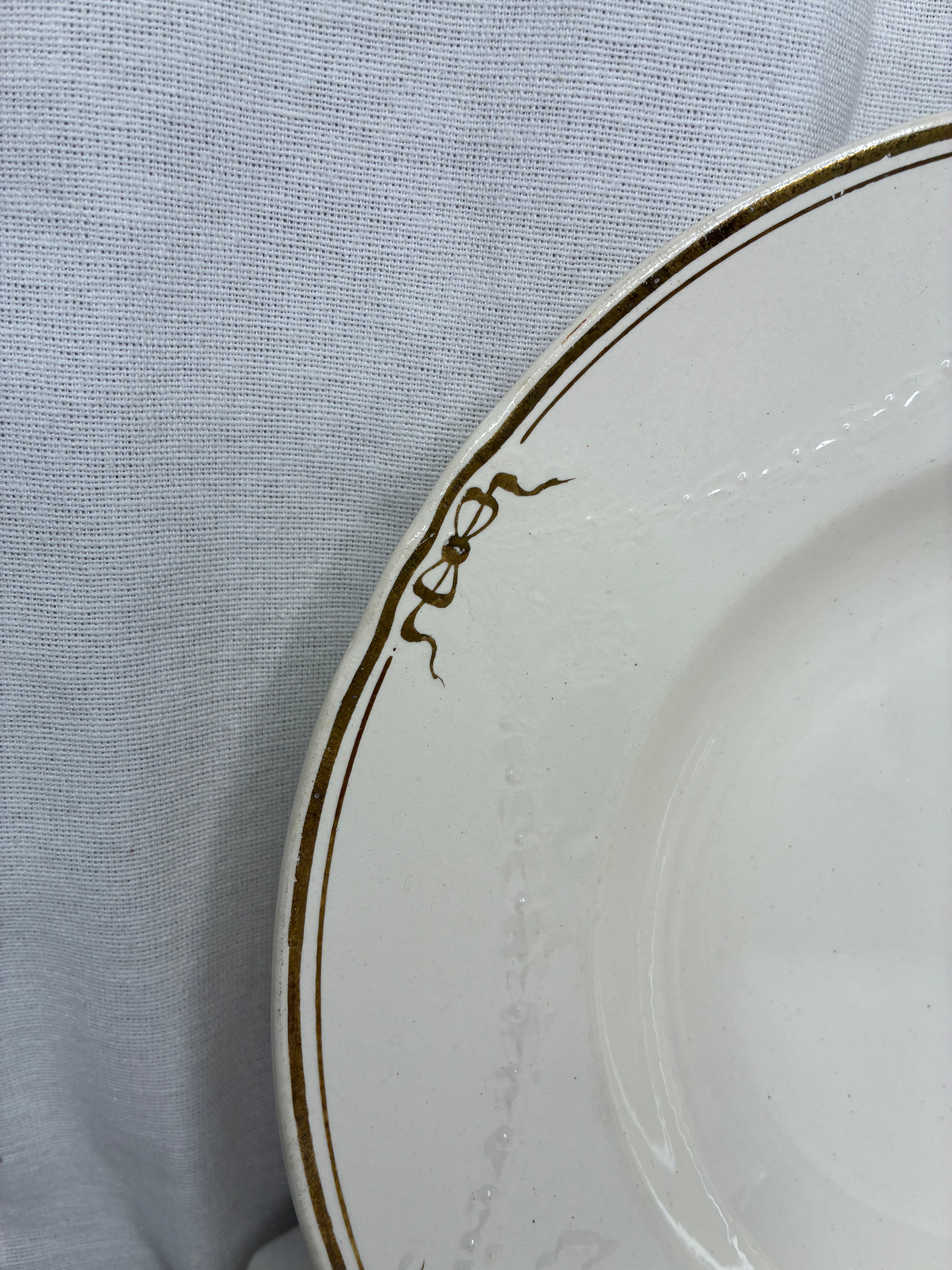 Antique gilt bow bowl