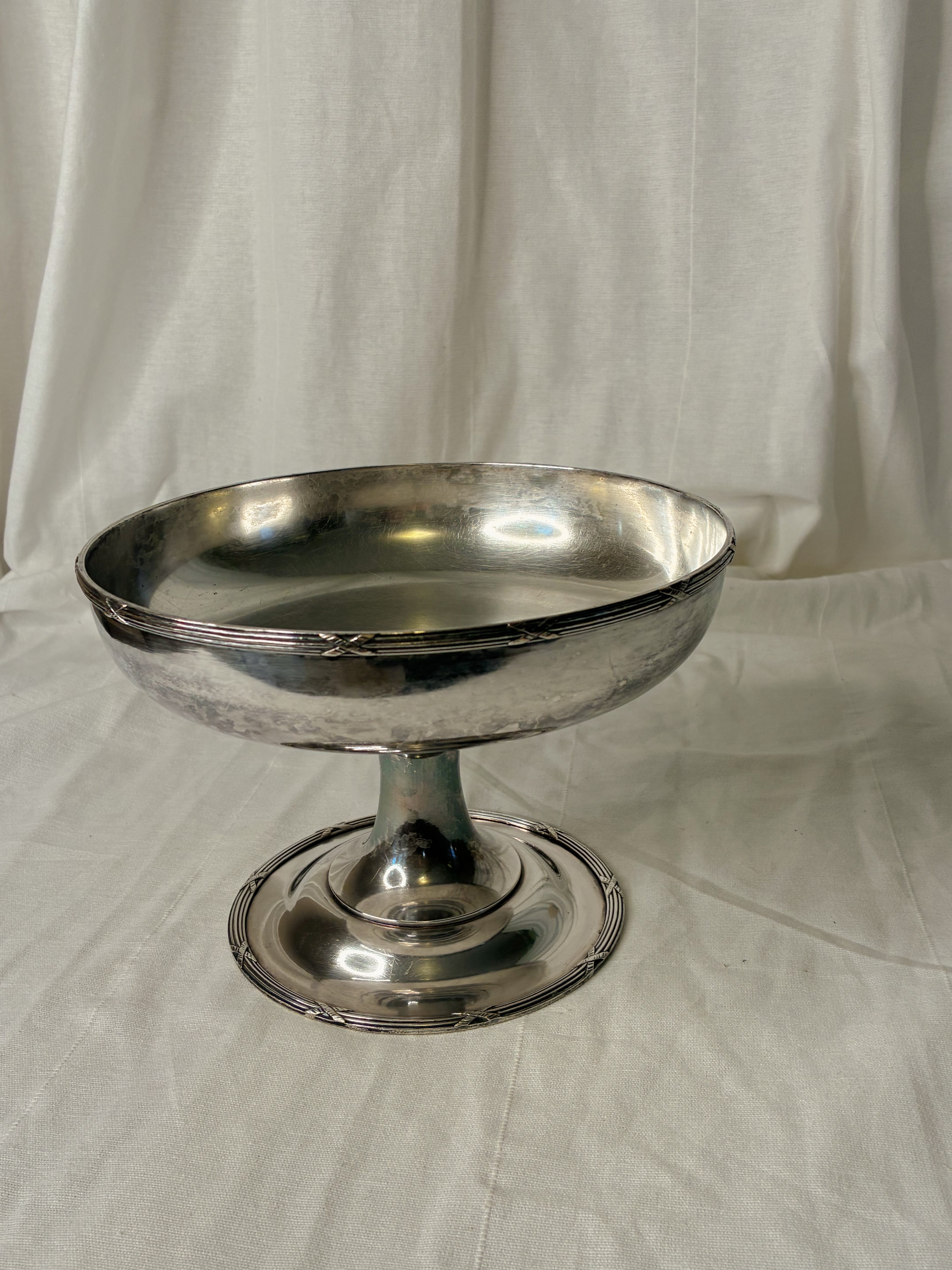 French Silver-Plated Pedestal Compote