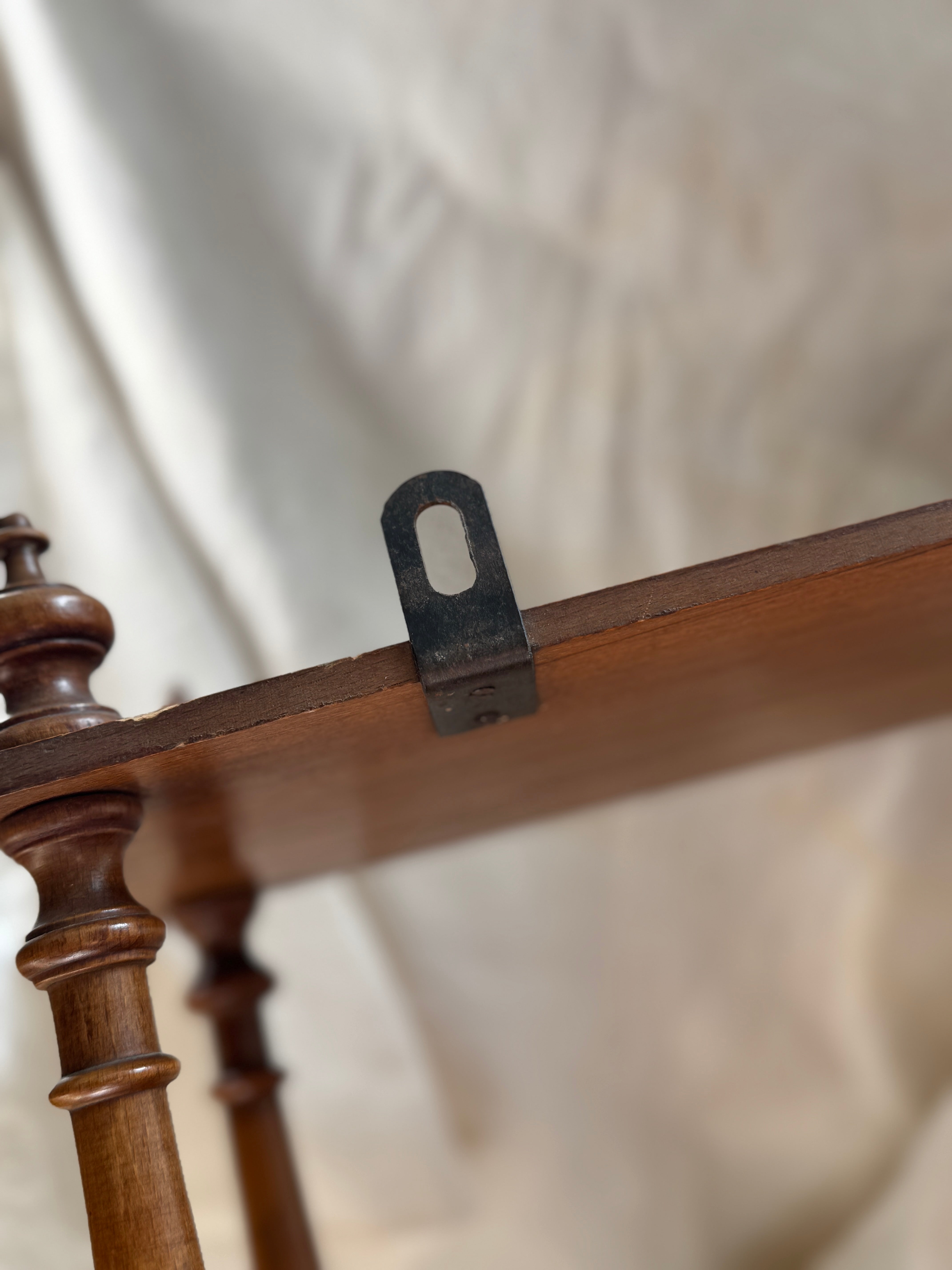 French Turned-Wood Bobbin Shelf
