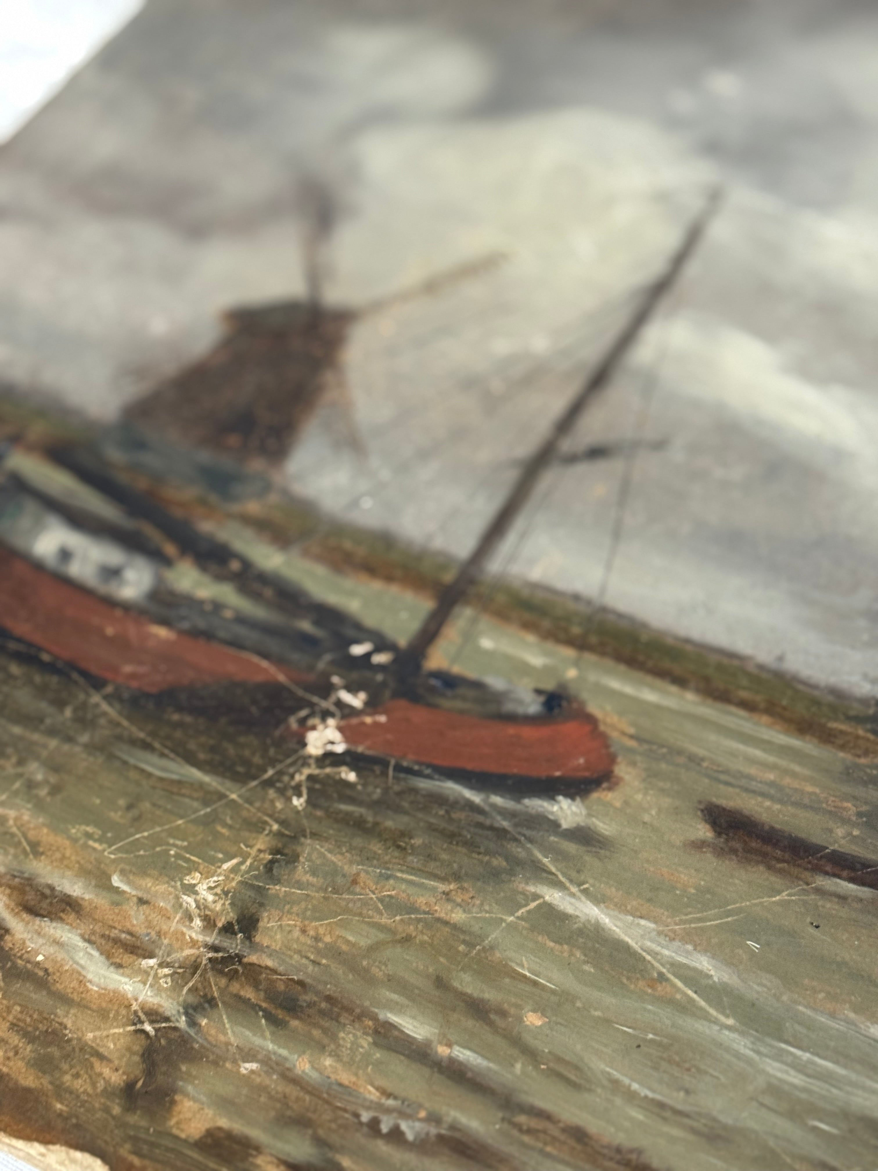 Port de Dordrecht, 1904, oil on board