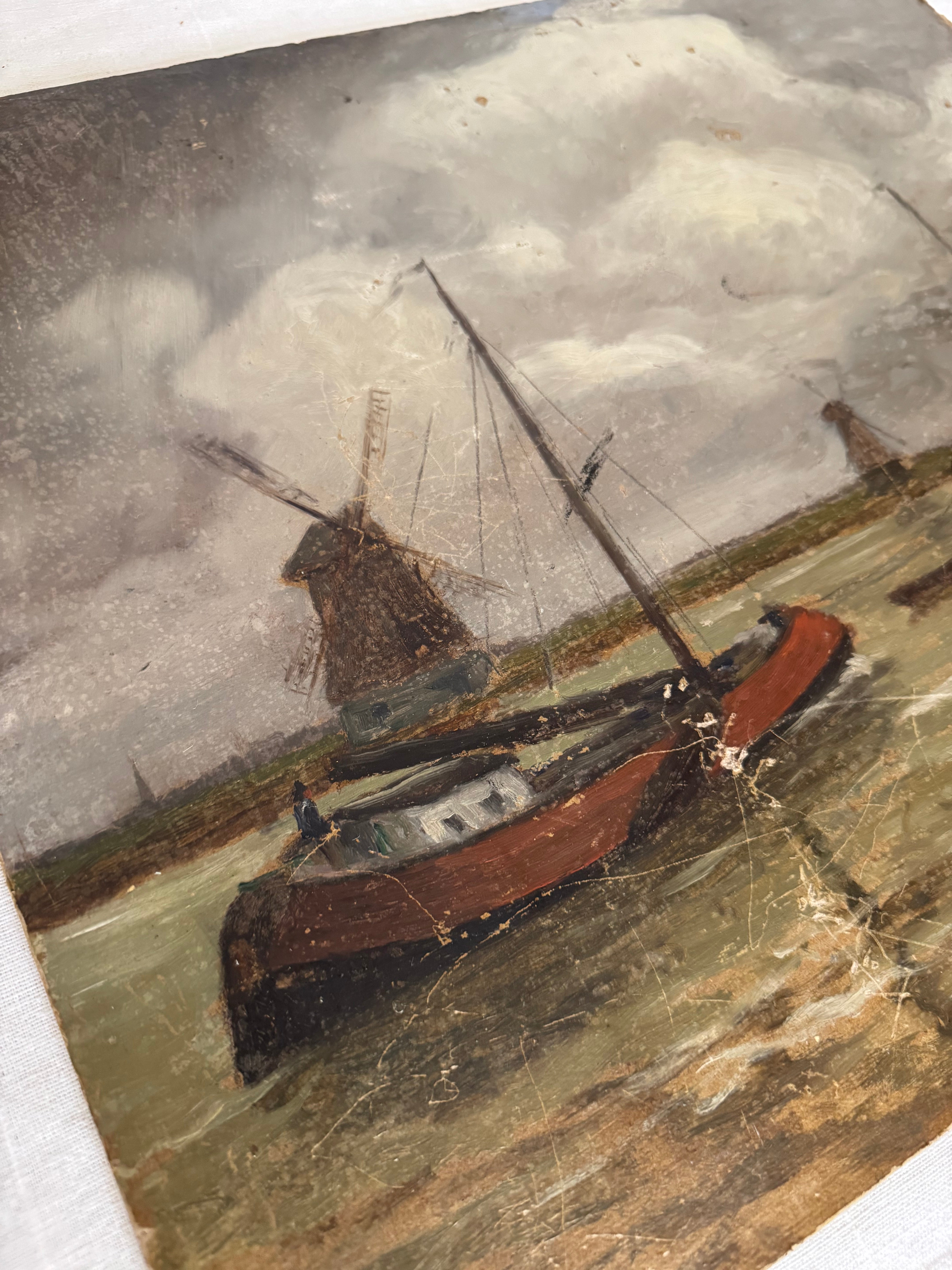 Port de Dordrecht, 1904, oil on board
