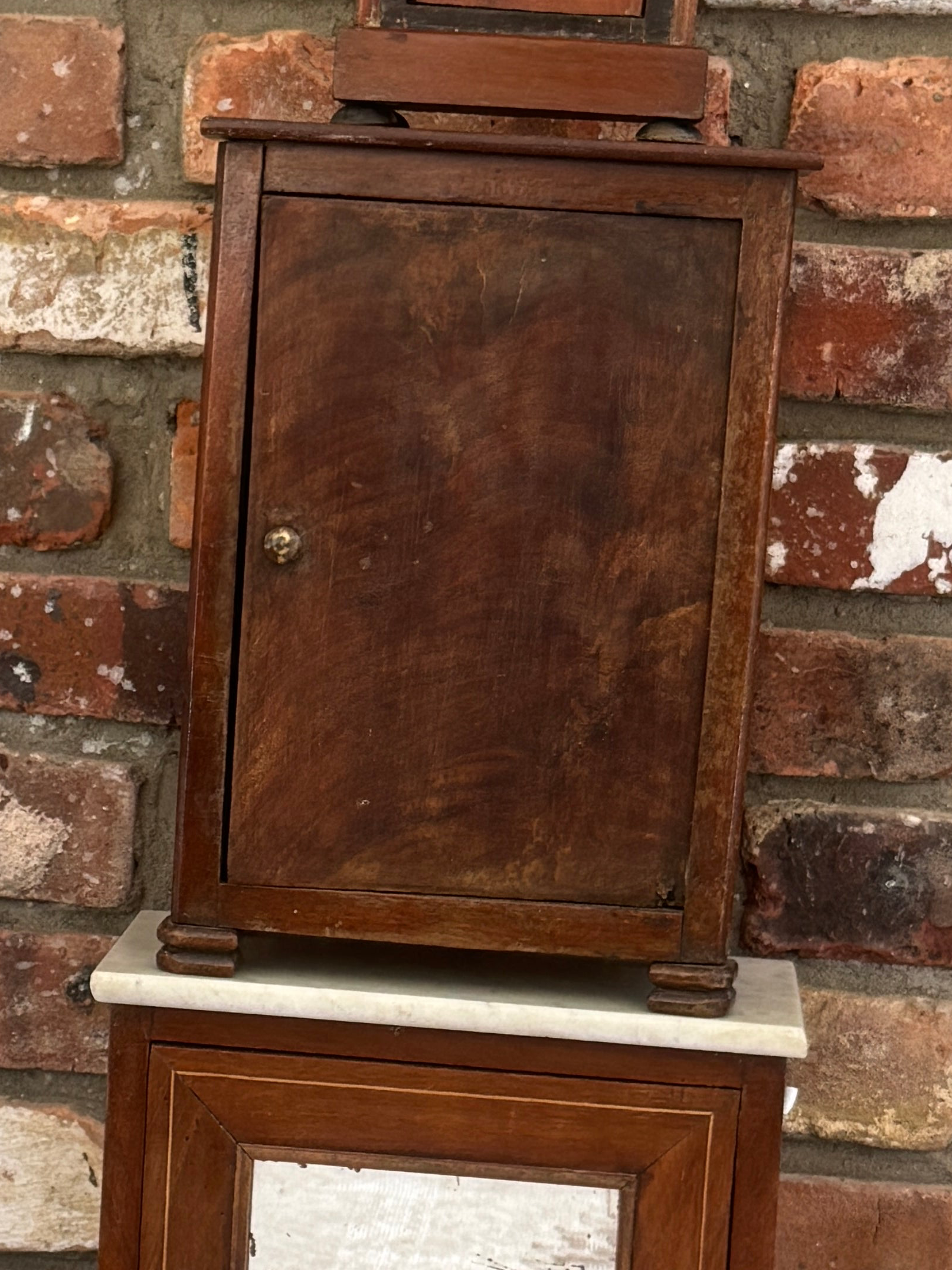 Antique French Miniature Mahogany Bedside Cabinet (Chevet)