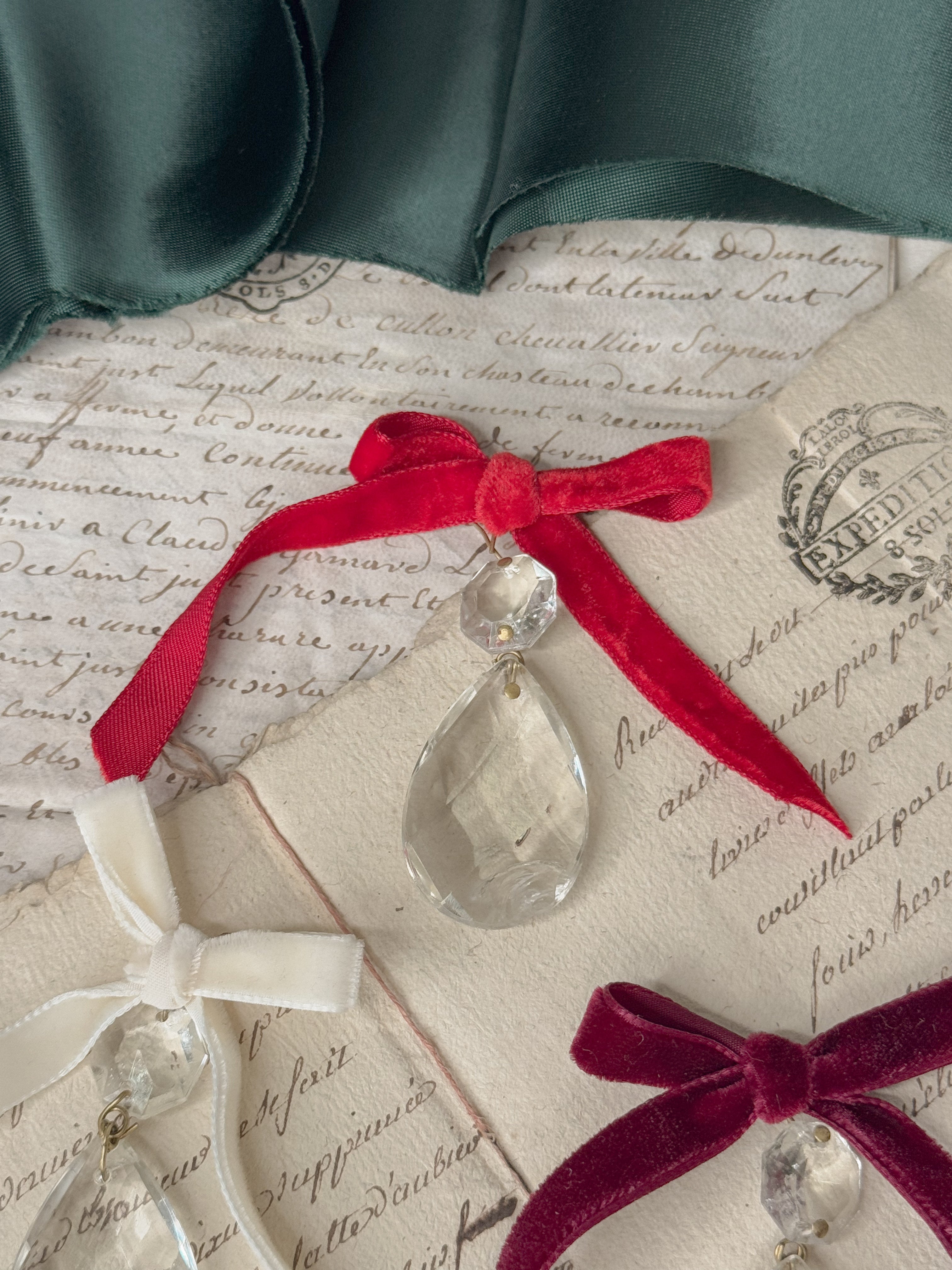 Antique French Crystal Ornament — Medium