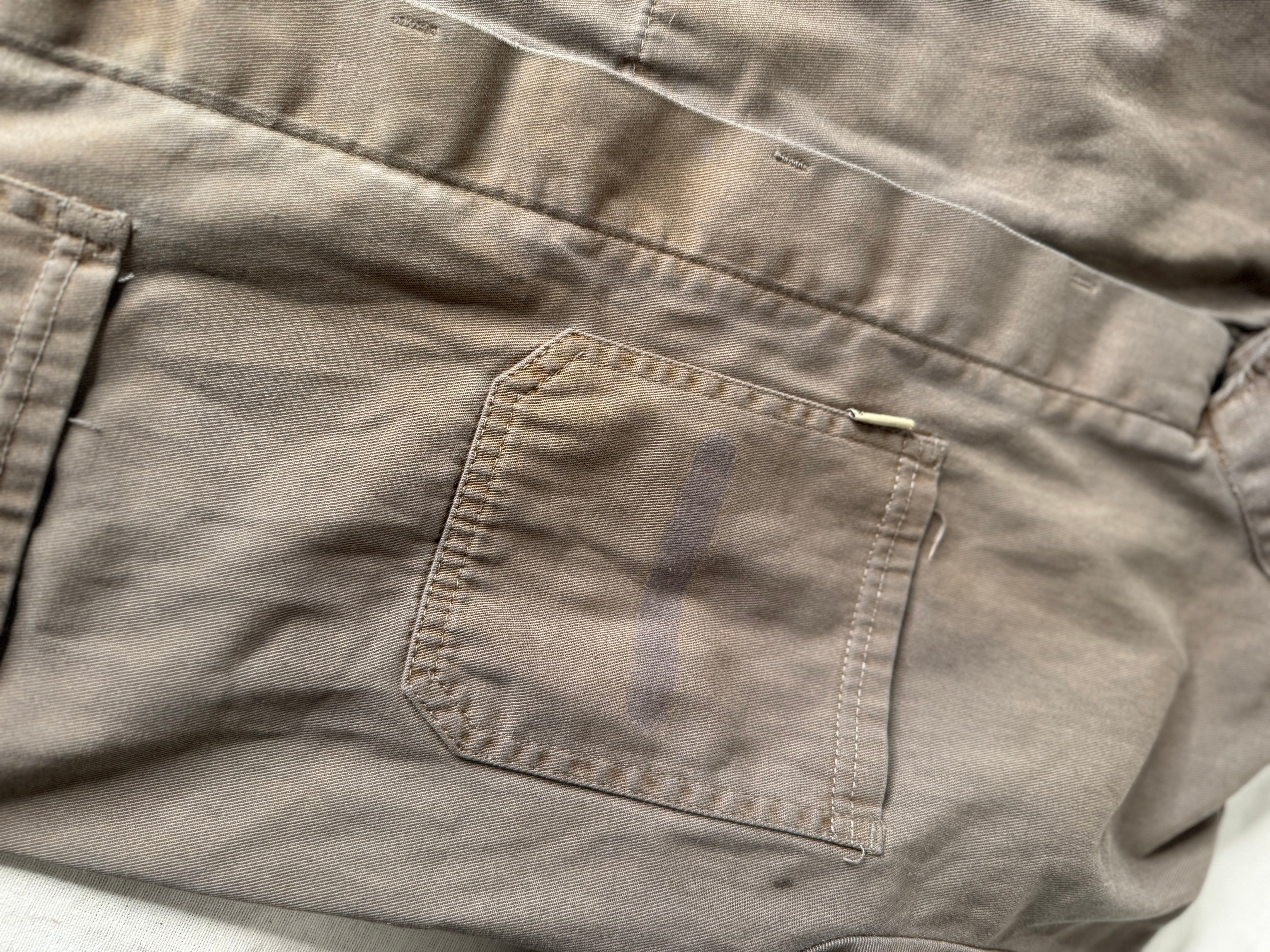 Olive Khaki Vintage French Chore Coat