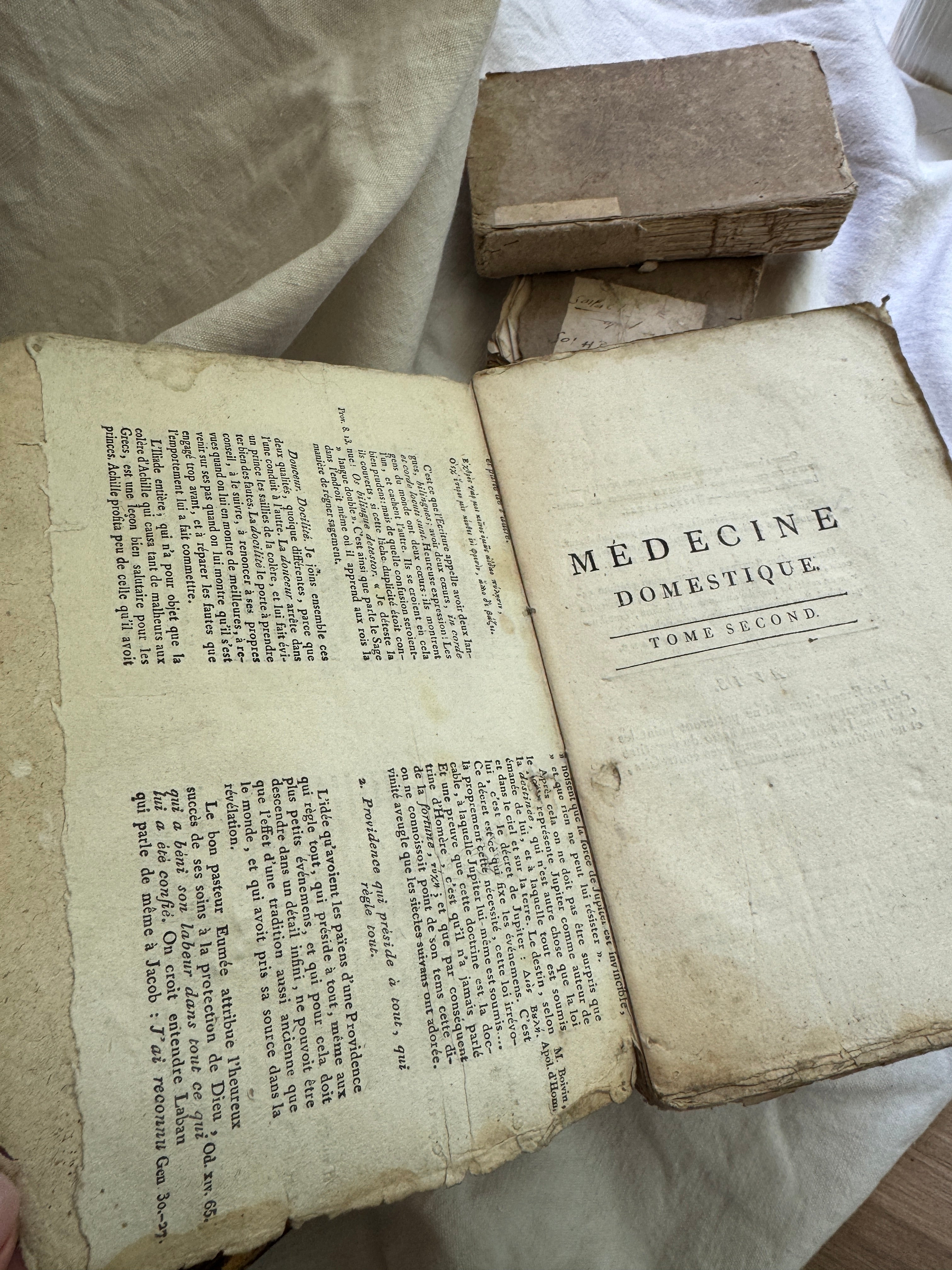 Antique French Medical Books, Médecine Domestique, 1802 (Set of Three)
