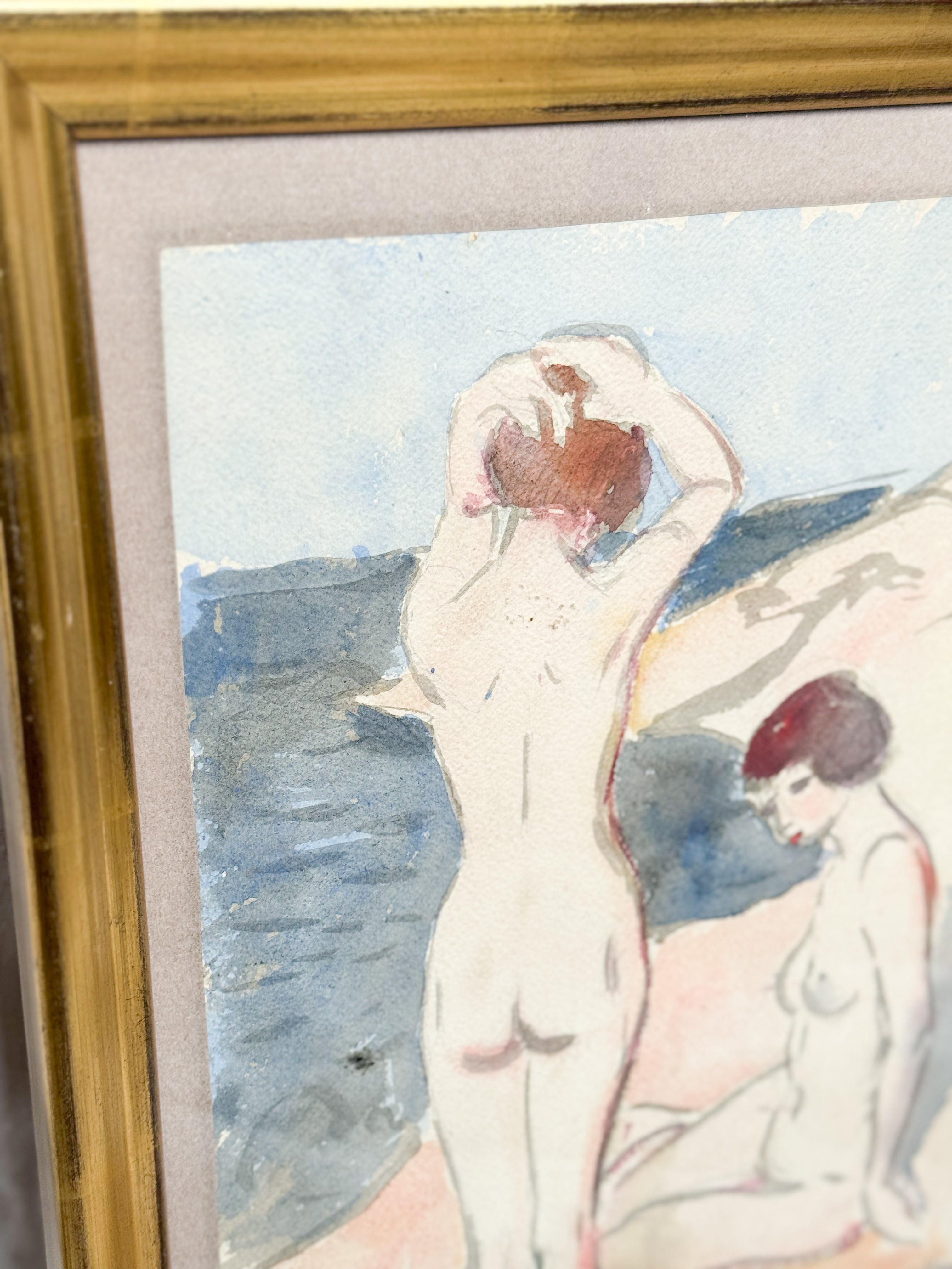 Maurice Guéroult Coastal Bather Scene