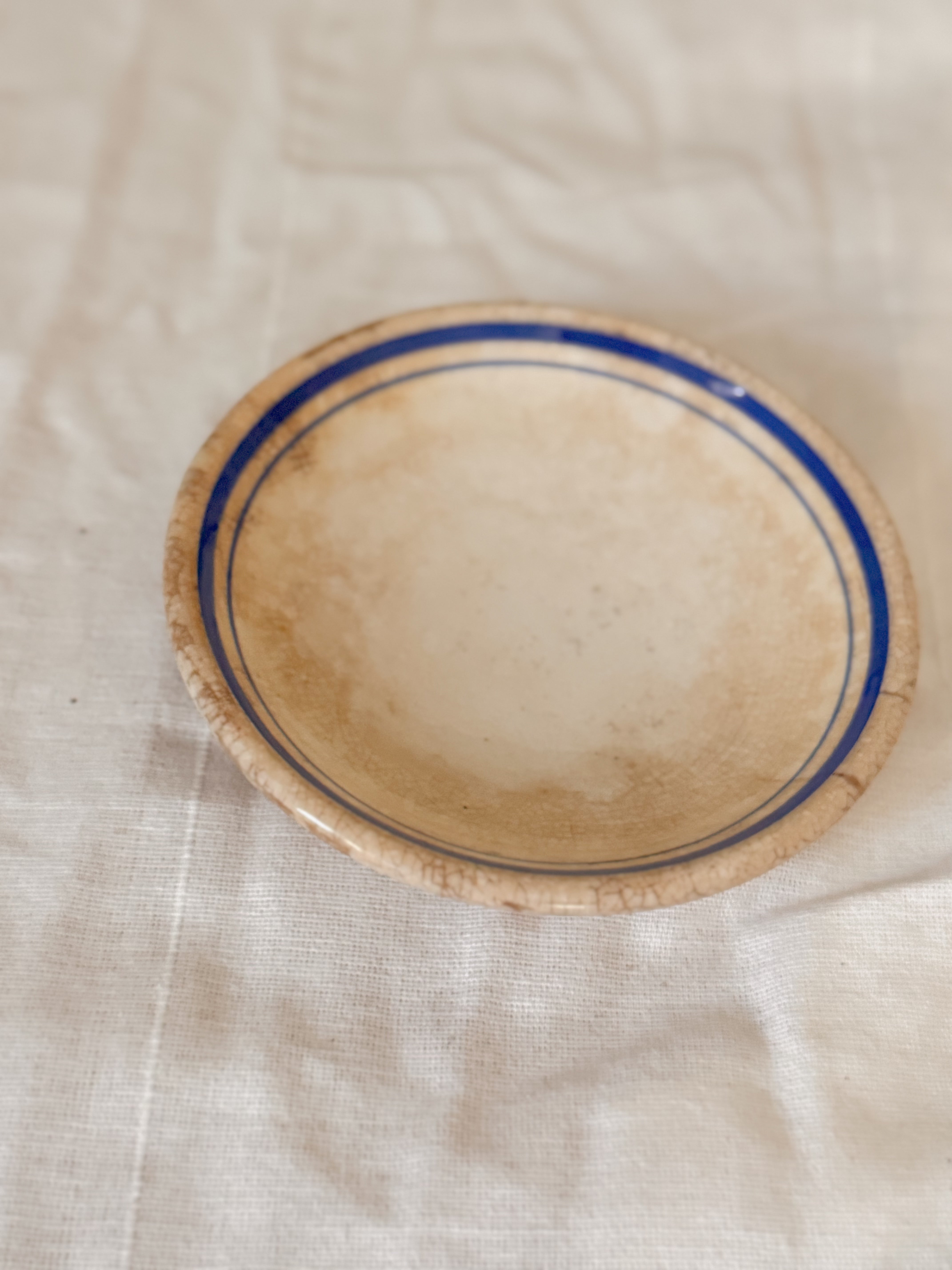 Antique French Ironstone Café Cup & Saucer | Paris Bistro, c. 1900