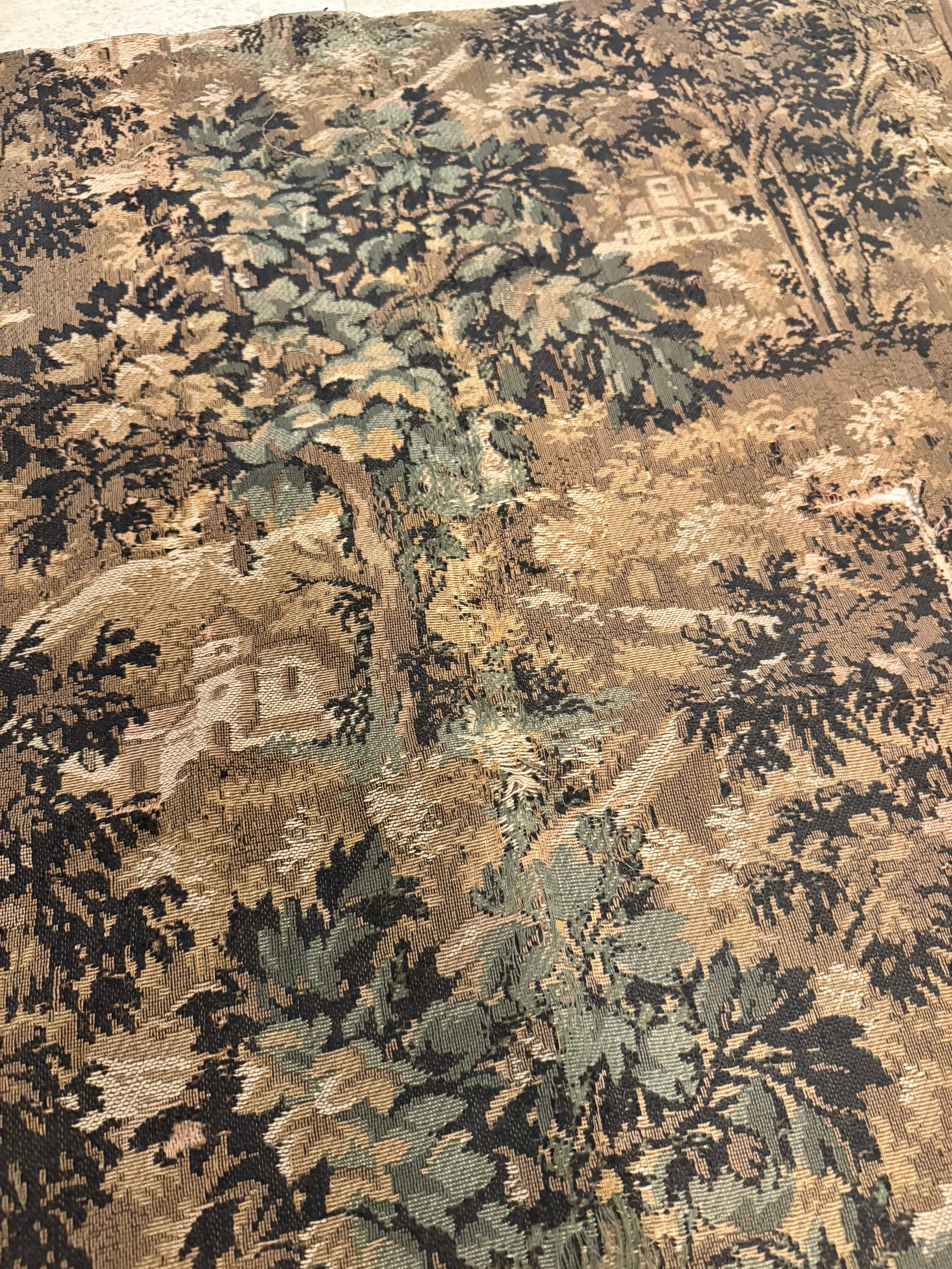 French Jacquard Verdure Tapestry