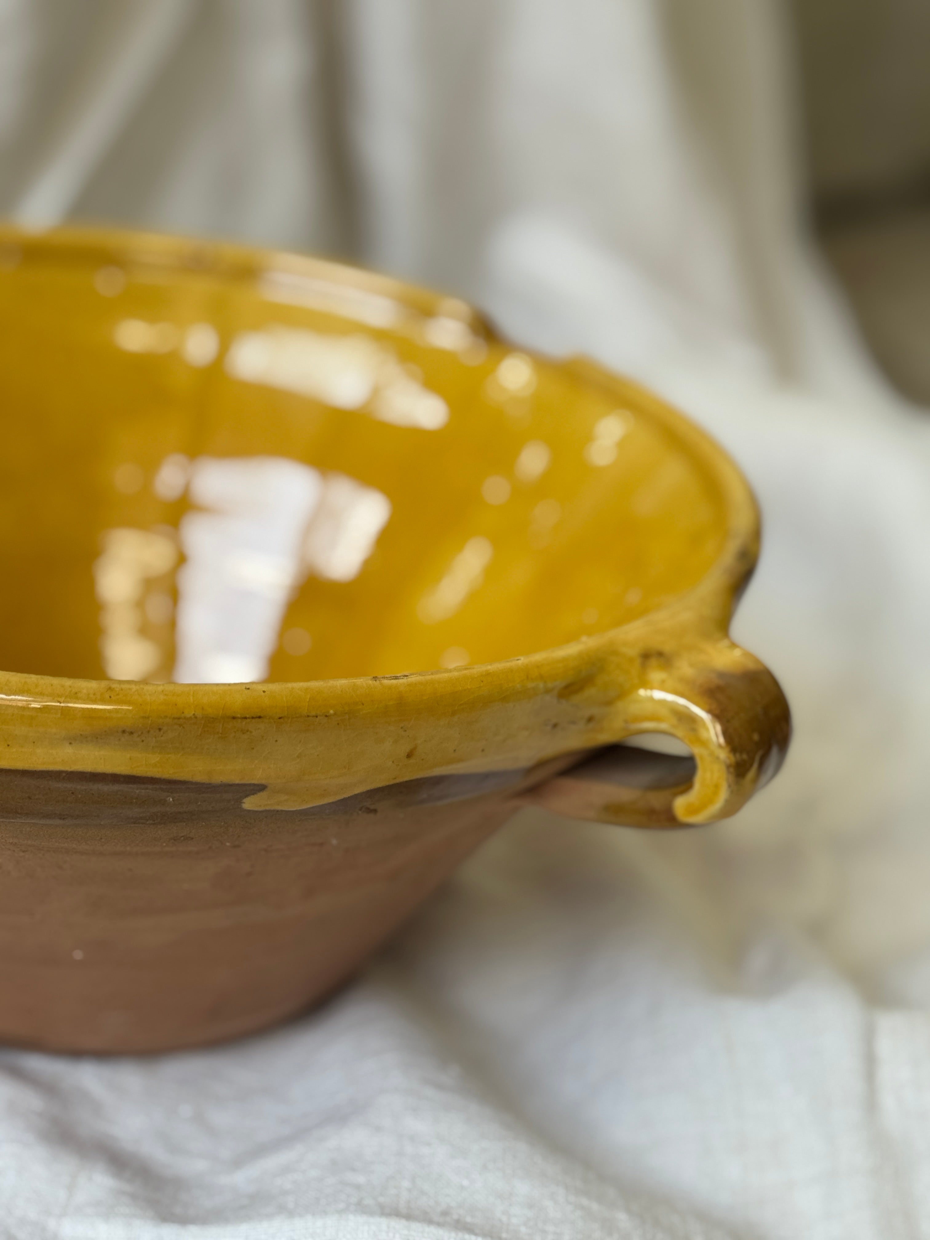 French Yellow Glazed Tian, 20th Century