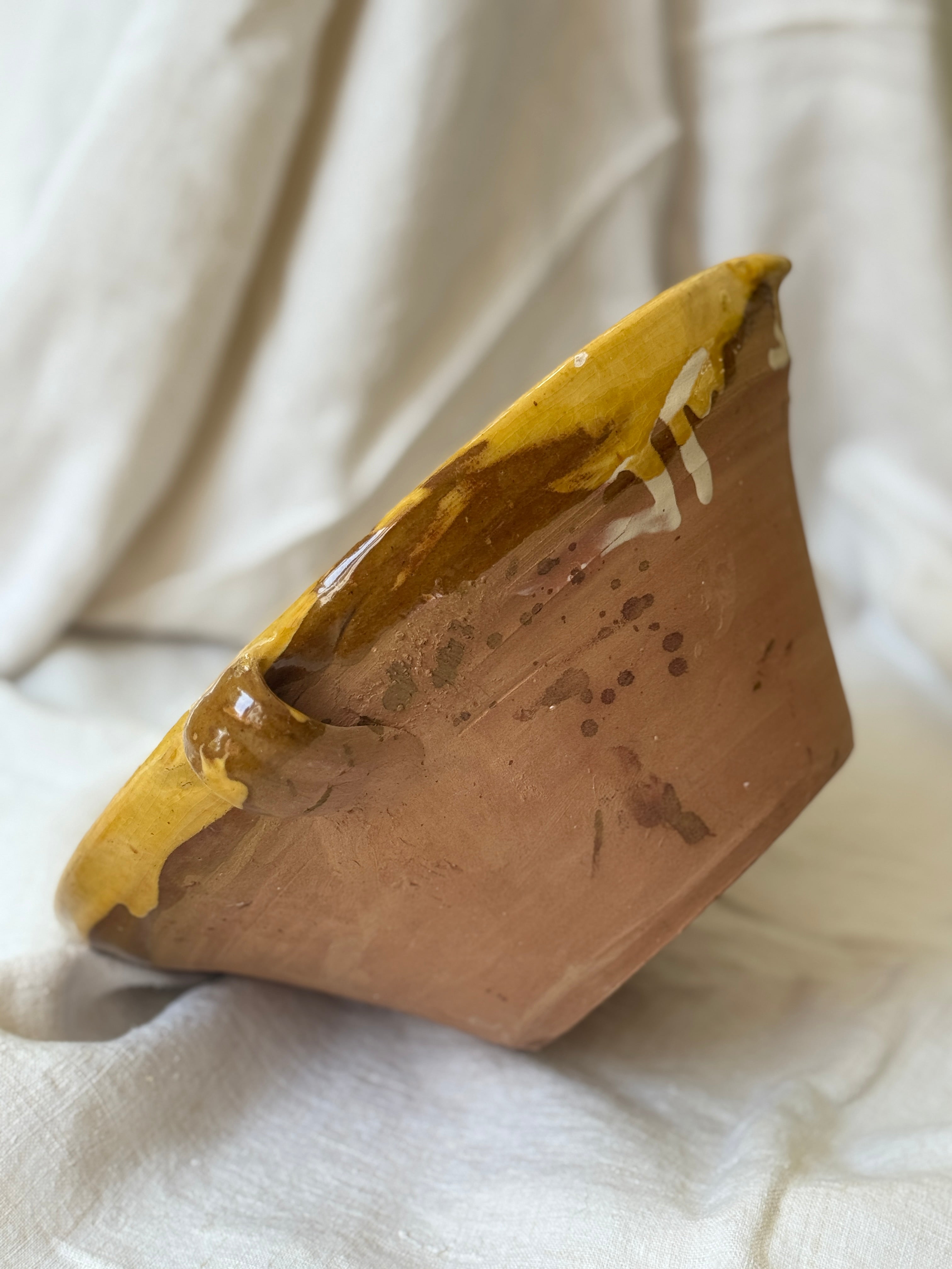 French Yellow Glazed Tian, 20th Century