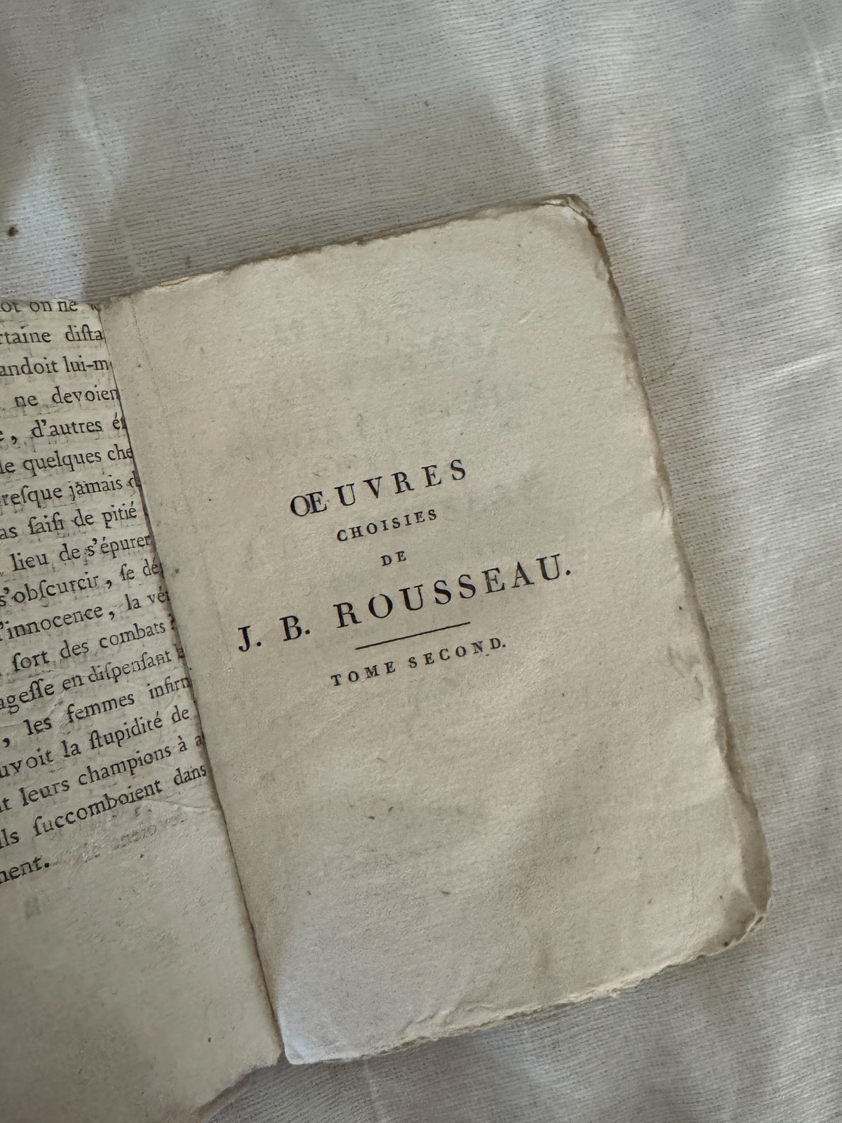 Odes, Cantates, Épîtres et Poésies Diverses de J.B. Rousseau, Tomes I & II, Paris 1798