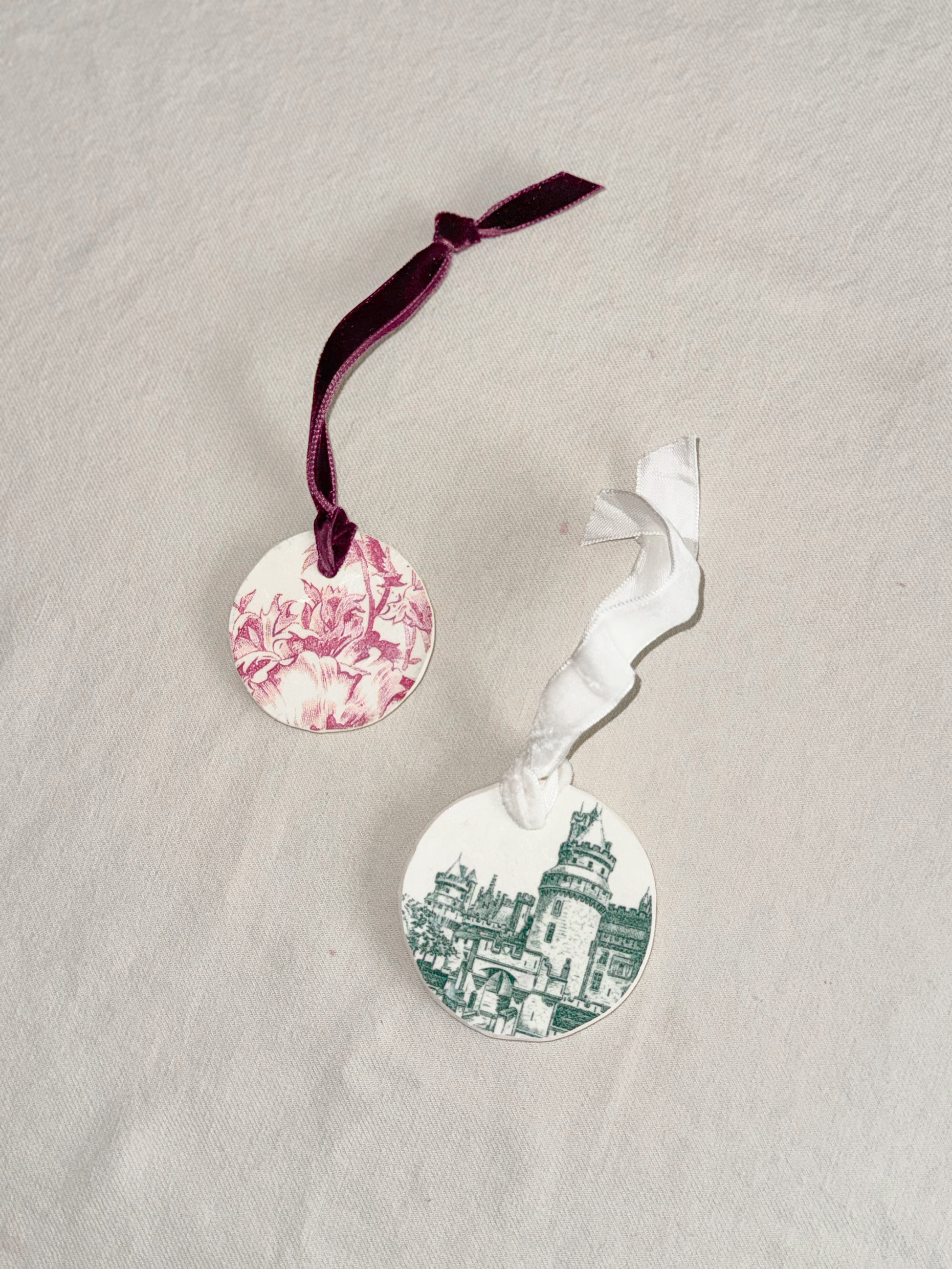 Antique plate fragment ornament - large