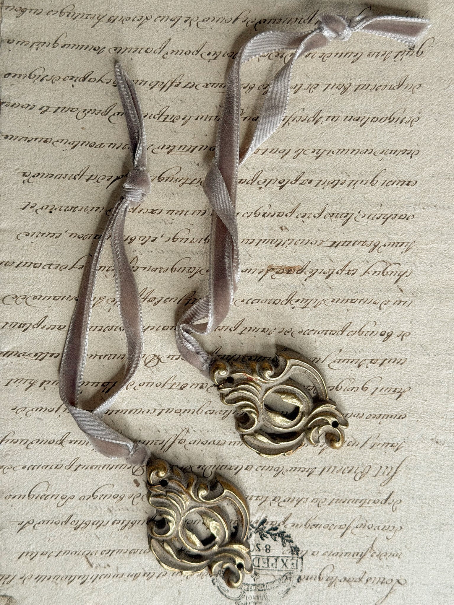 Pièce de Noël- ruban velours