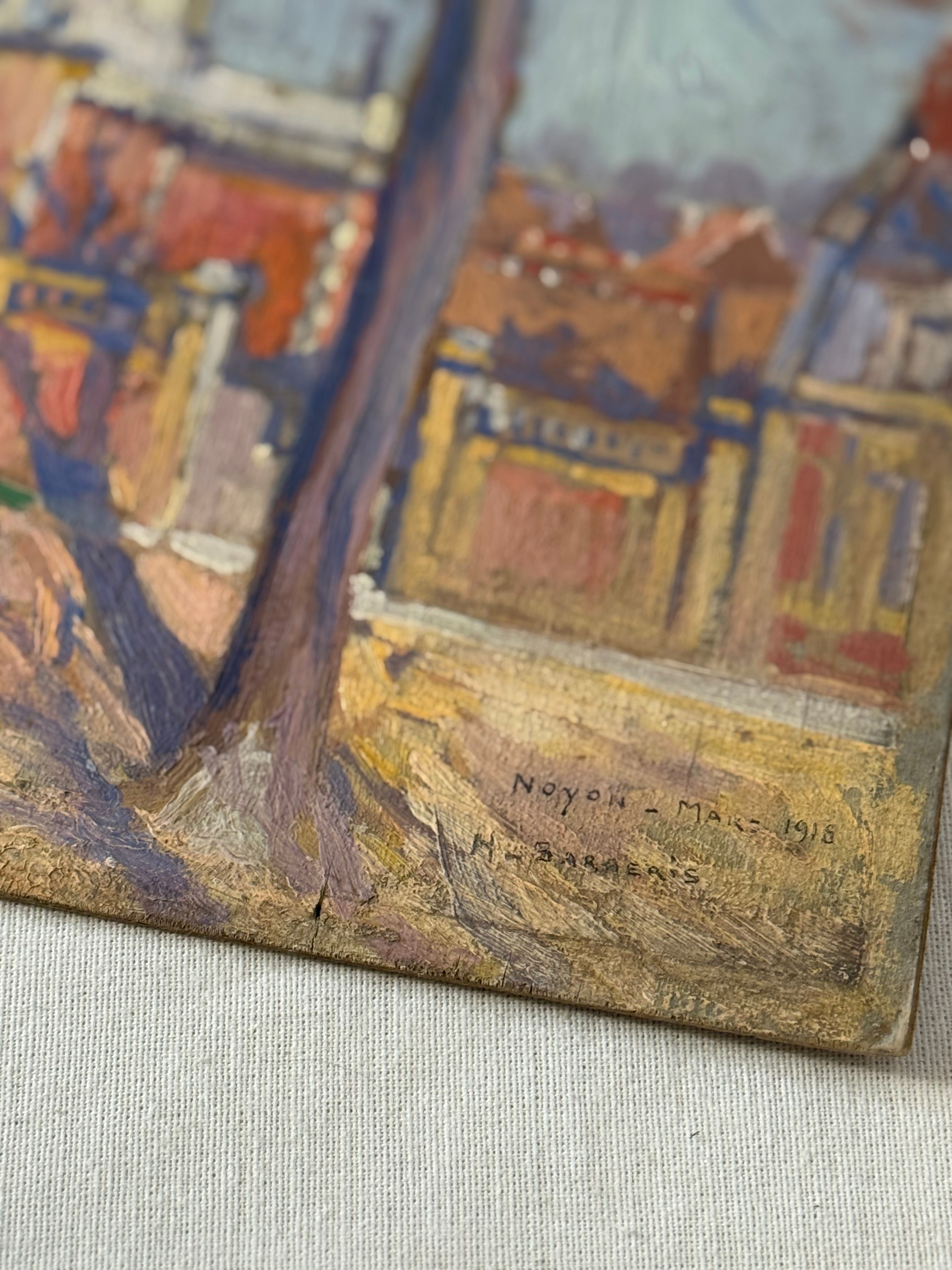 Antique post-impressionist oil