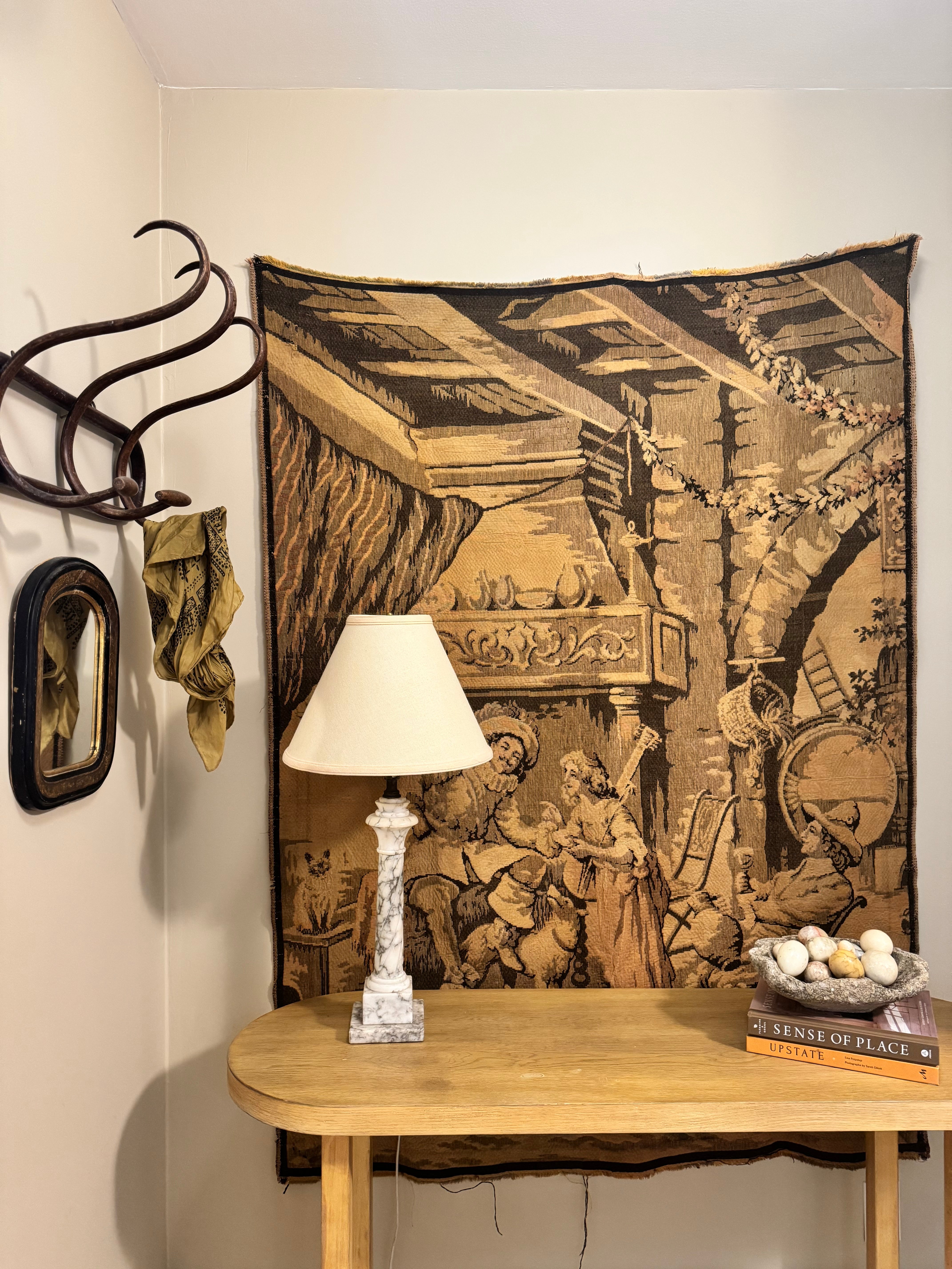 Vintage jacquard tapestry