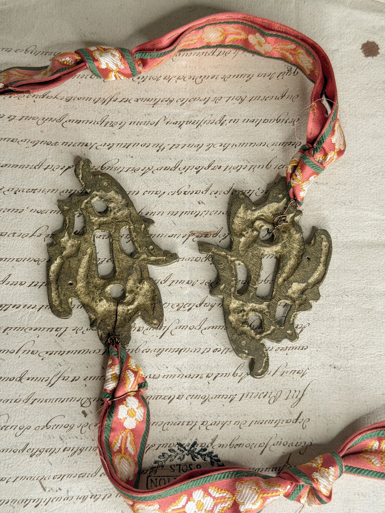 Pièce de Noël - ruban jacquard brodé