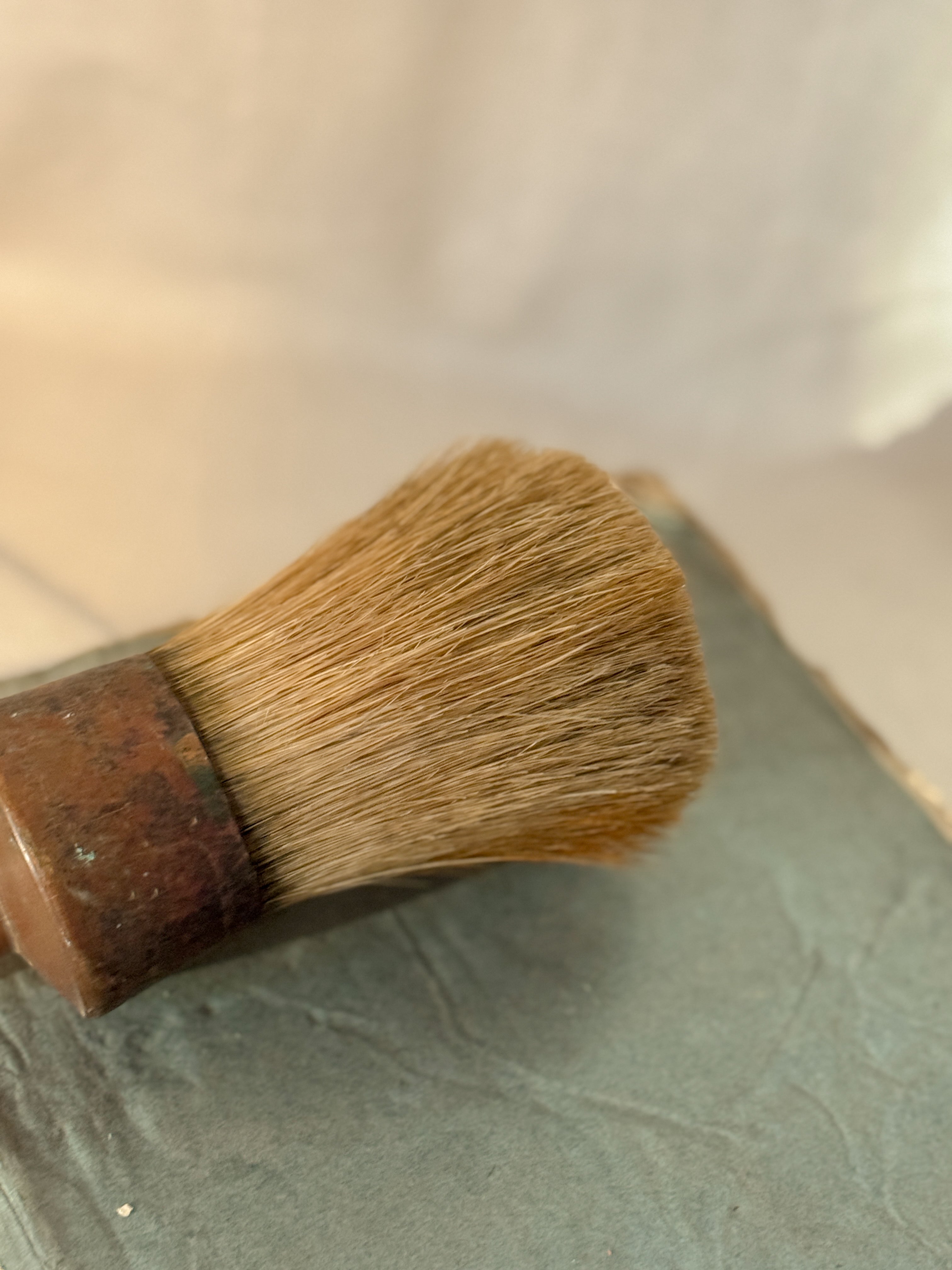 Antique French Painter's Brush, Copper Ferrule, 19th Century (Large)