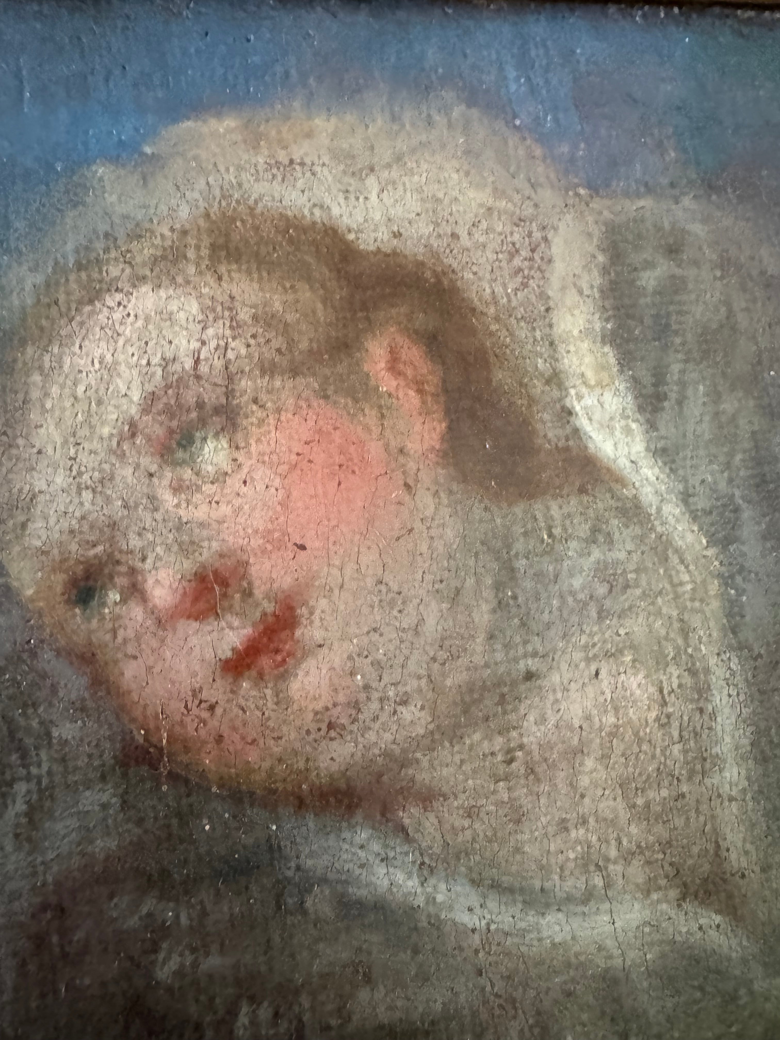 Two Cherubs — 18th-Century Oil on Panel