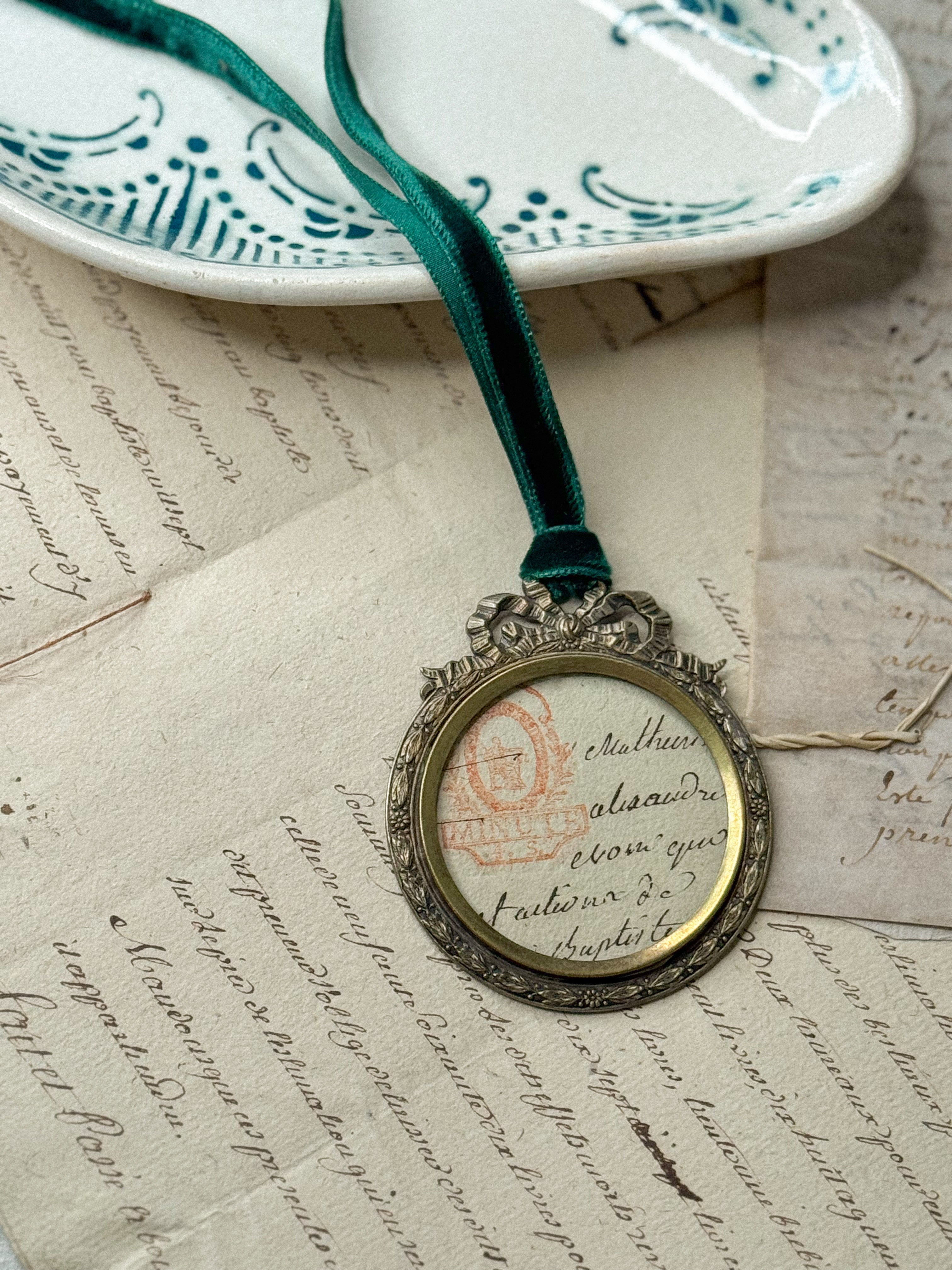 Antique French Miniature Frame Ornament