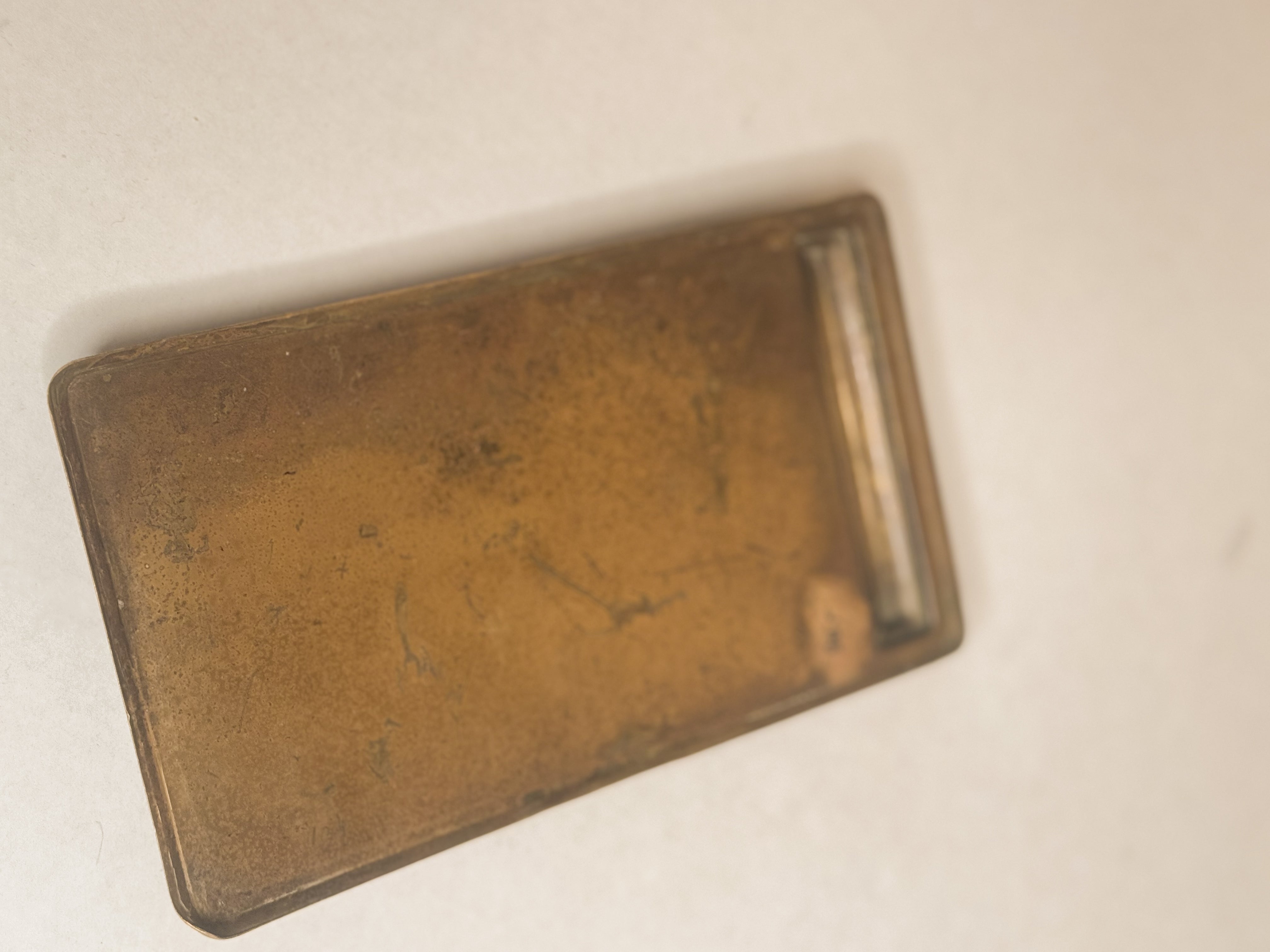 antique brass notepad case